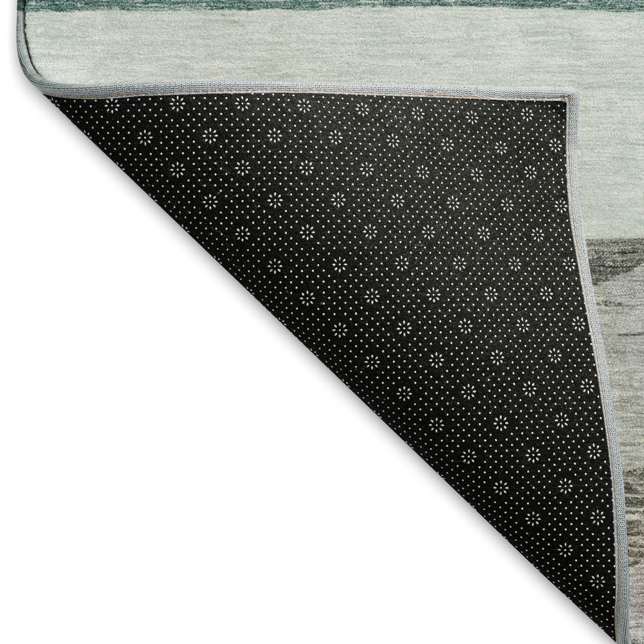 Ghent Machine Washable Transitional Teal Rug 1'8" x 2'6" #shape_Rectangle