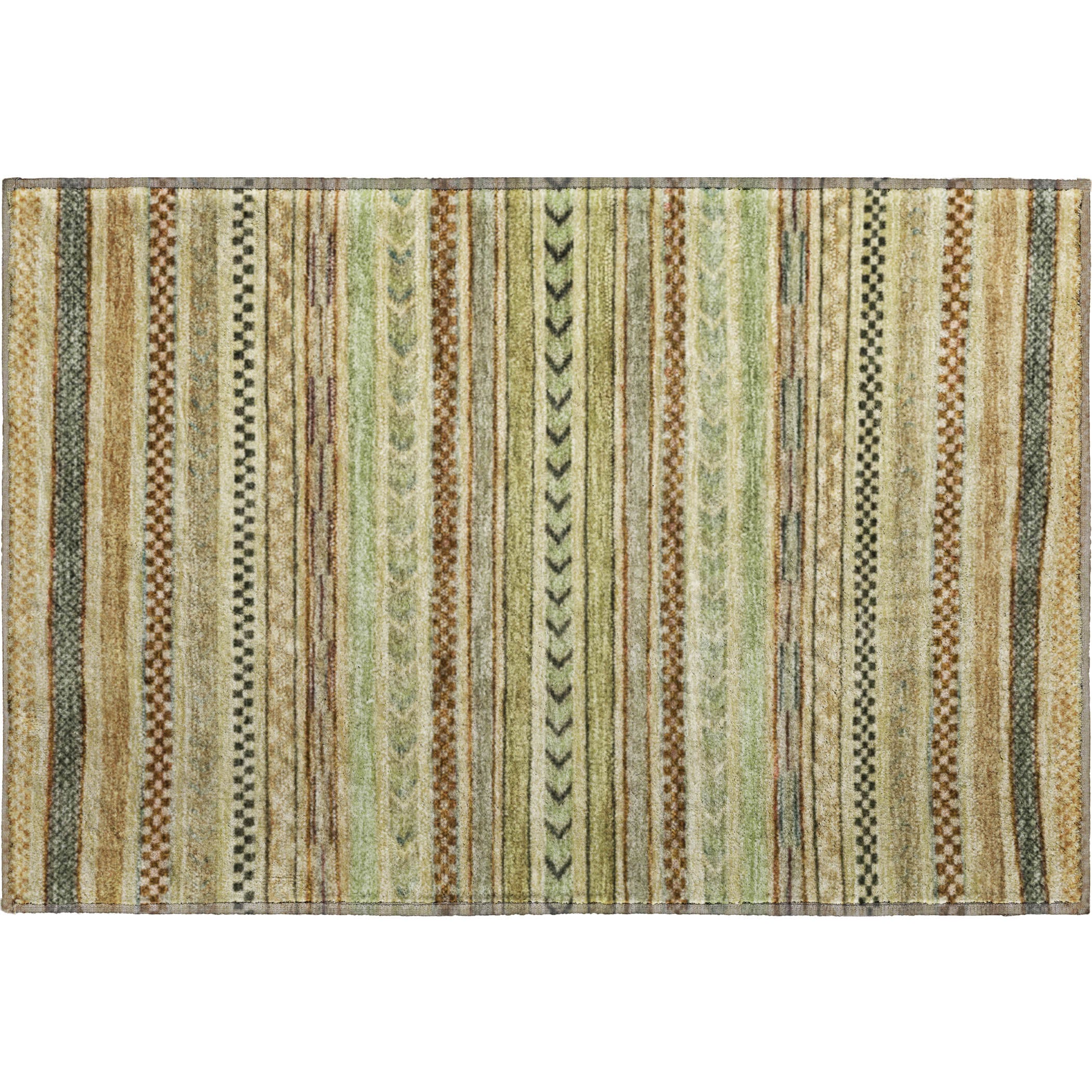 Sarajevo Machine Washable Transitional Beige Brown Rug 1'8" x 2'6" #shape_Rectangle
