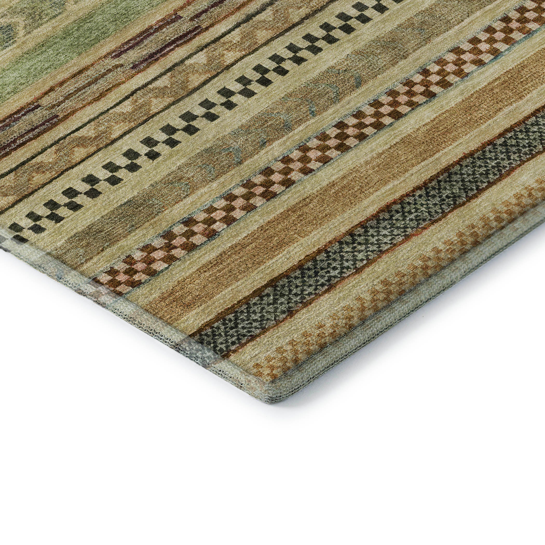 Sarajevo Machine Washable Transitional Beige Brown Rug 1'8" x 2'6" #shape_Rectangle
