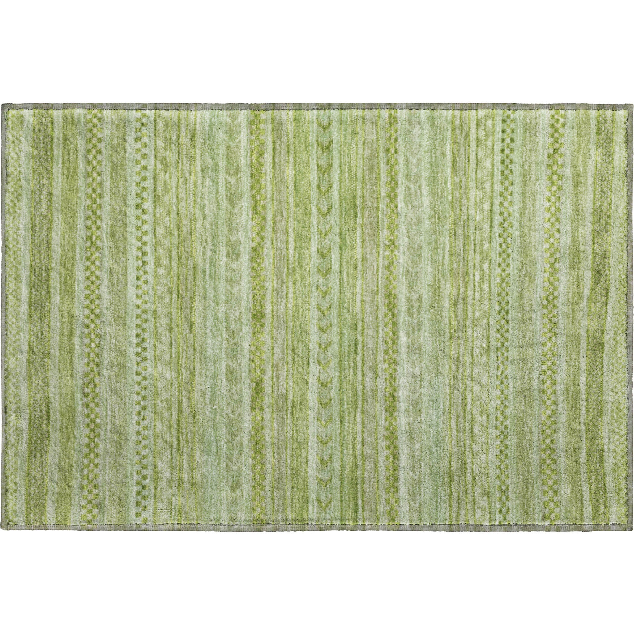 Sarajevo Machine Washable Transitional Cactus Green Rug 1'8" x 2'6" #shape_Rectangle