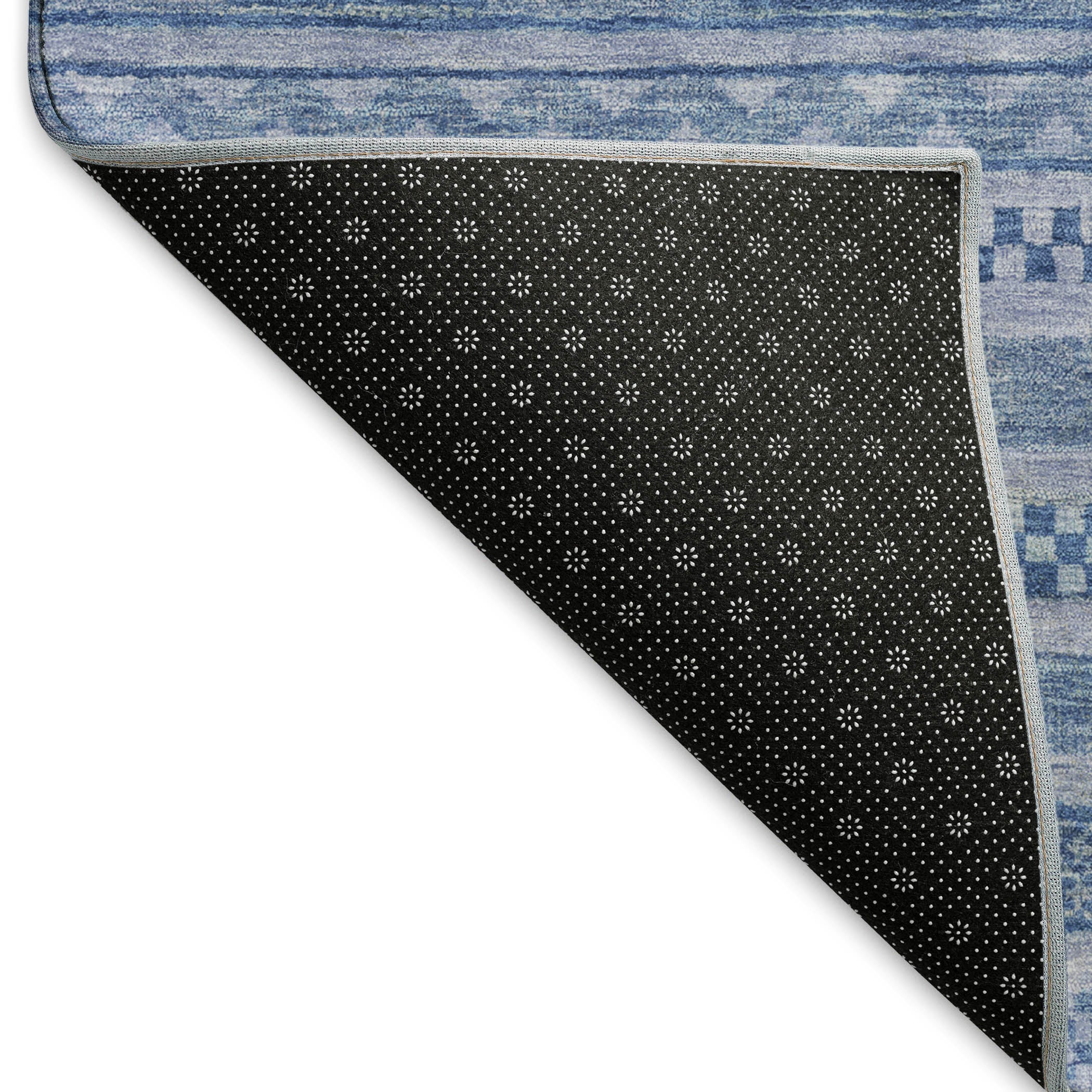 Sarajevo Machine Washable Transitional Denim Blue Rug 1'8" x 2'6" #shape_Rectangle