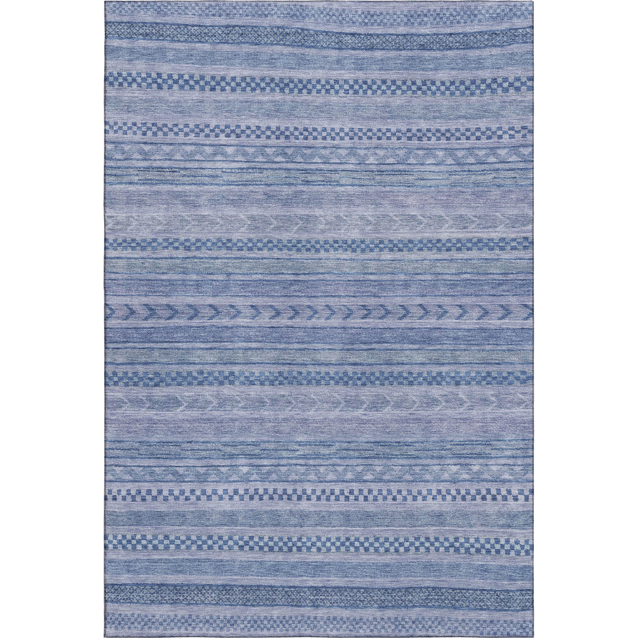 Sarajevo Machine Washable Transitional Denim Blue Rug 2'6" x 3'10" #shape_Rectangle