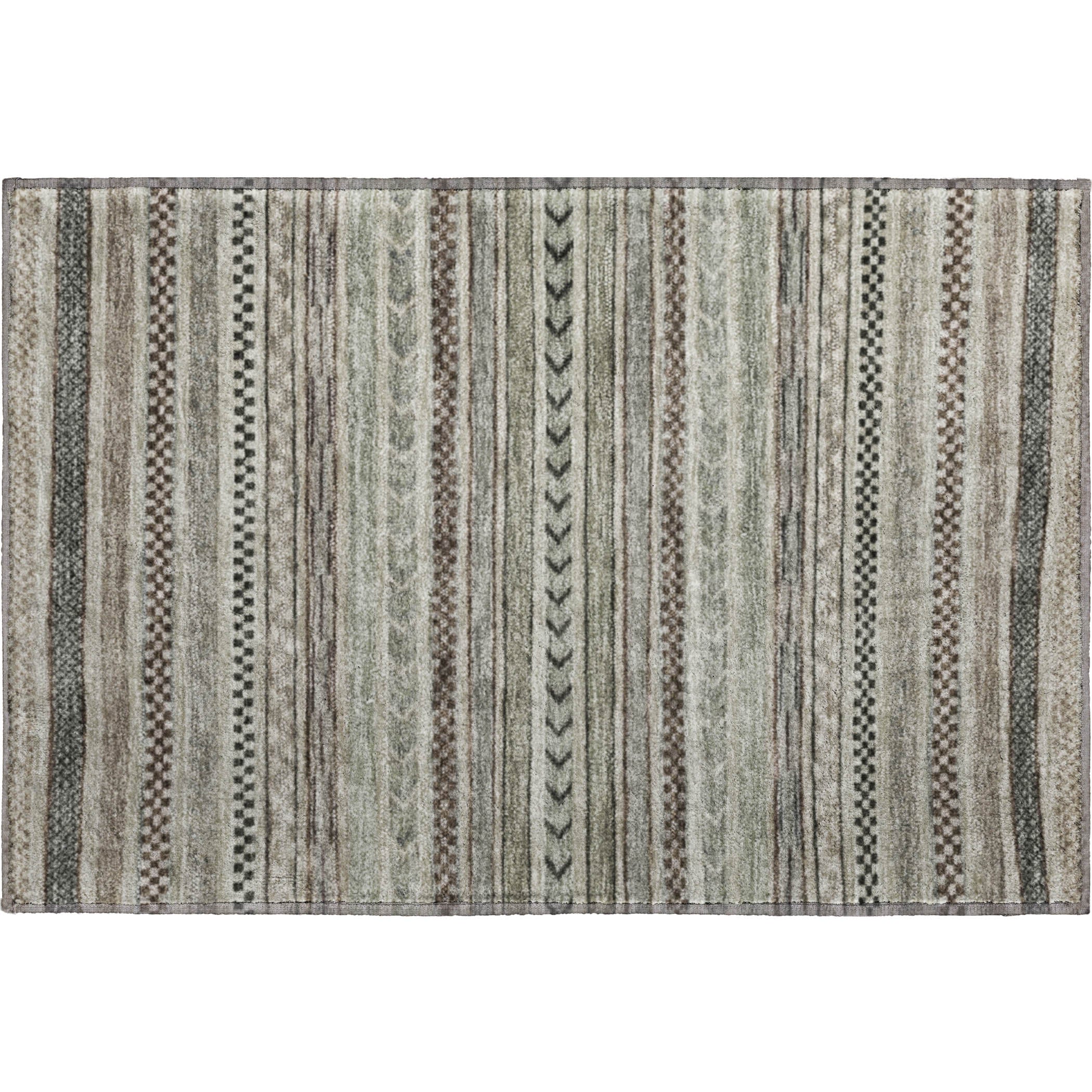 Sarajevo Machine Washable Transitional Taupe Brown Rug 1'8" x 2'6" #shape_Rectangle