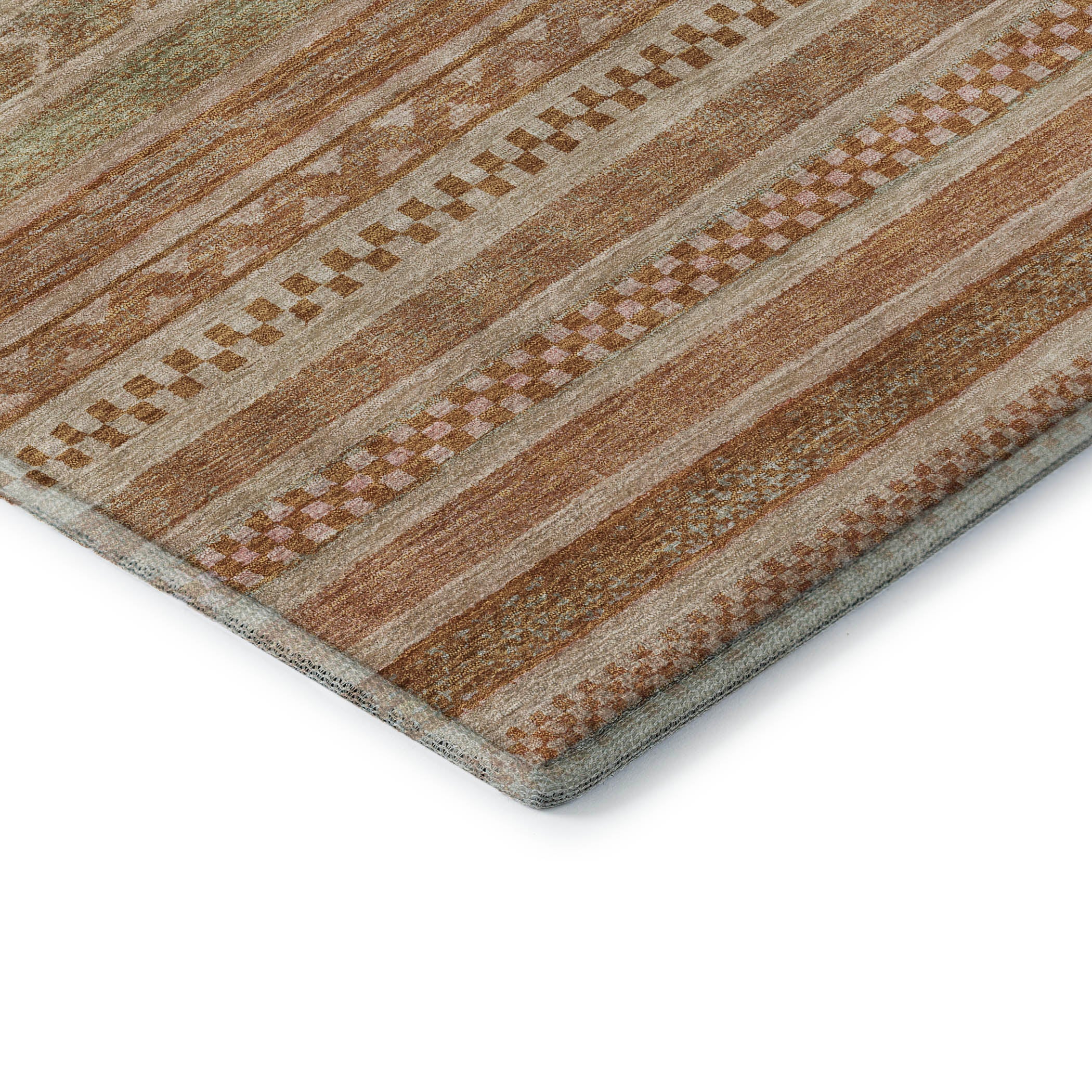 Sarajevo Machine Washable Transitional Terracotta Orange Rug 1'8" x 2'6" #shape_Rectangle