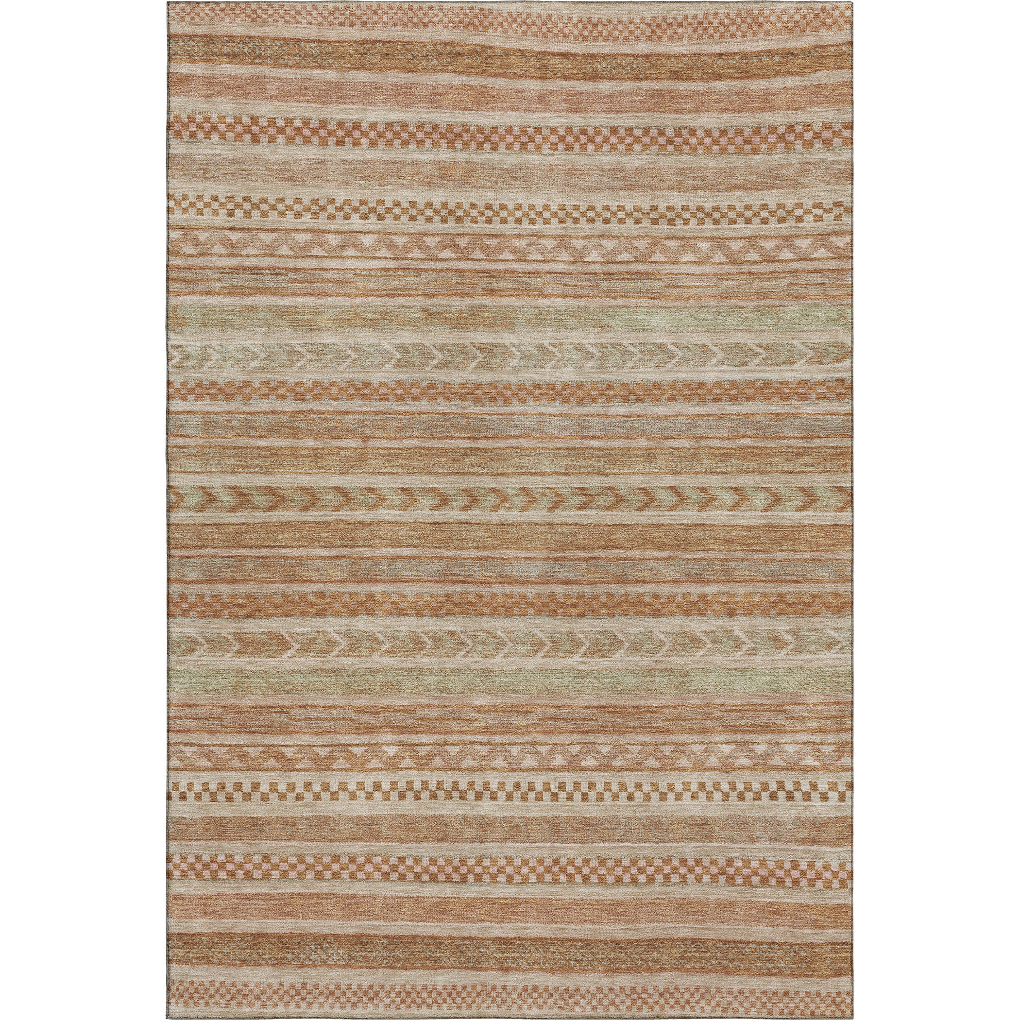 Sarajevo Machine Washable Transitional Terracotta Orange Rug 2'6" x 3'10" #shape_Rectangle