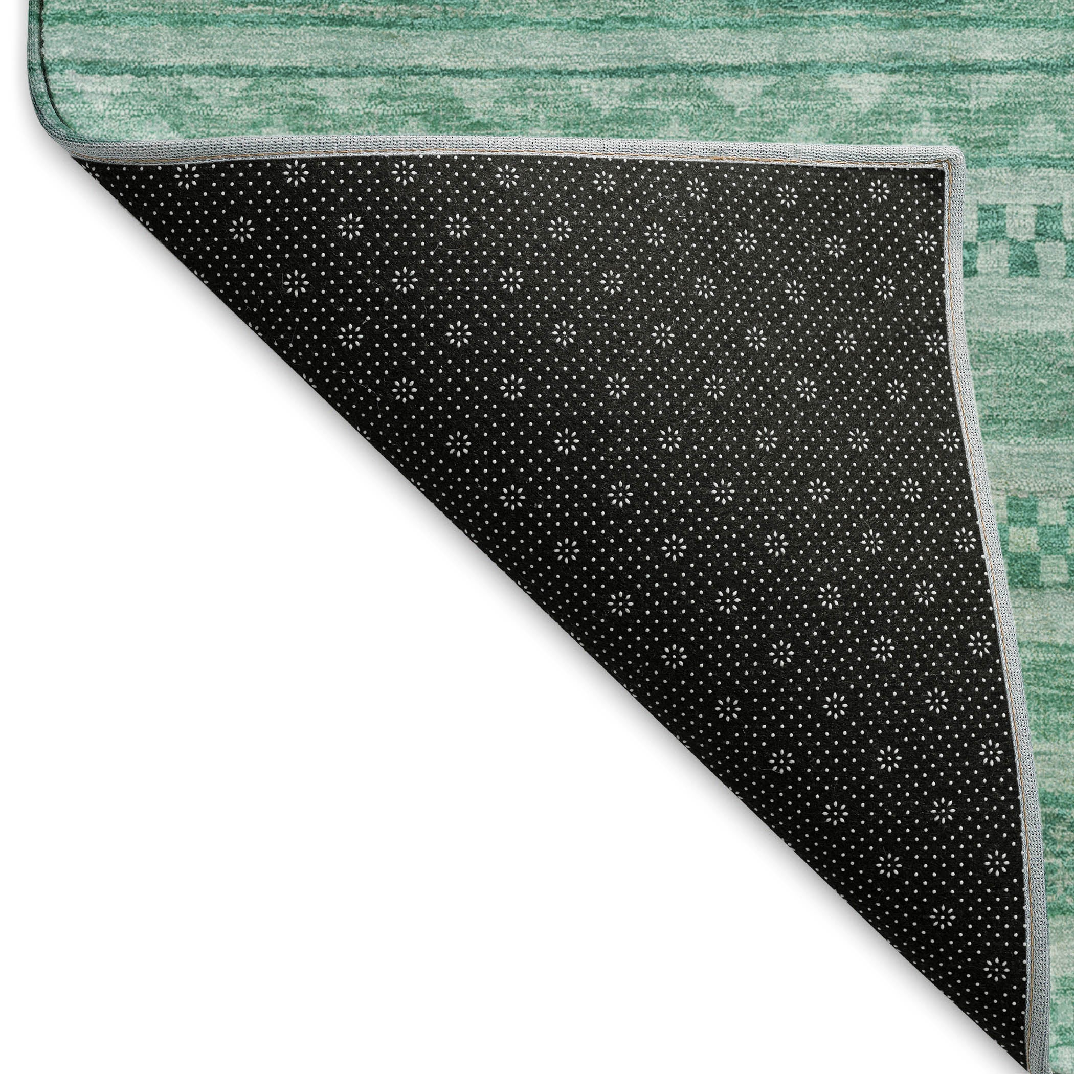 Sarajevo Machine Washable Transitional Turquoise Teal Rug 1'8" x 2'6" #shape_Rectangle