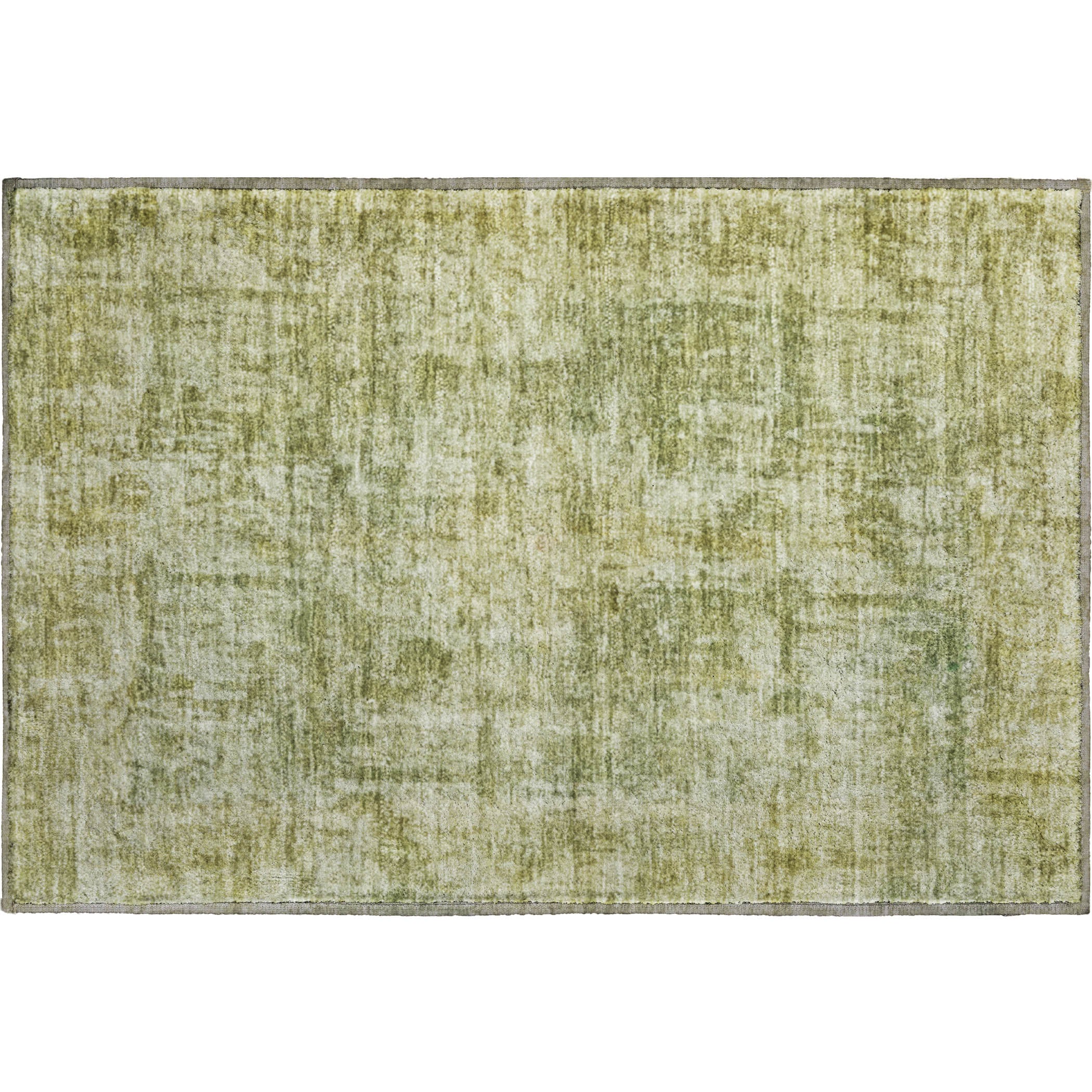 Queenstown Machine Washable Transitional Aloe Green Rug 1'8" x 2'6" #shape_Rectangle