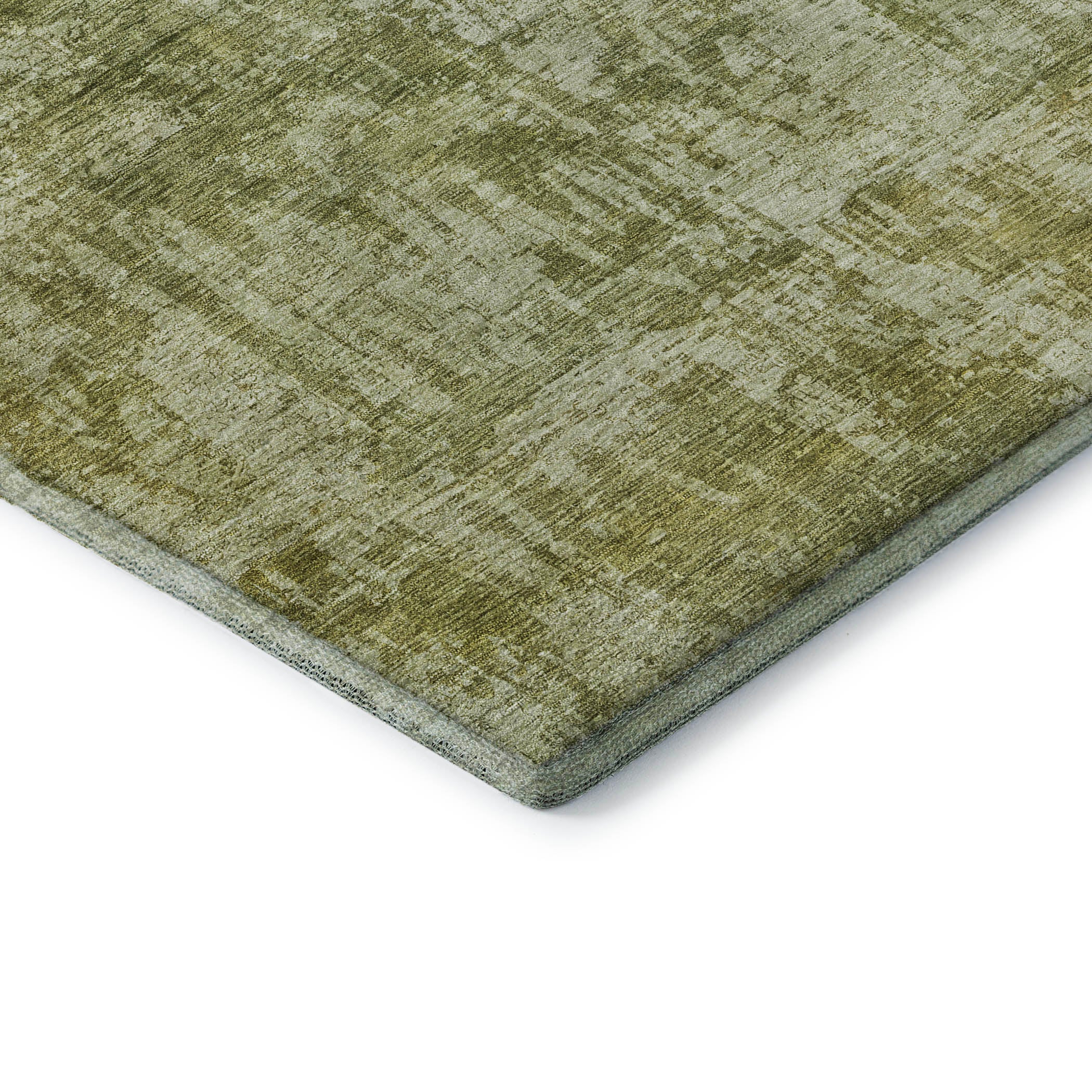 Queenstown Machine Washable Transitional Aloe Green Rug 1'8" x 2'6" #shape_Rectangle