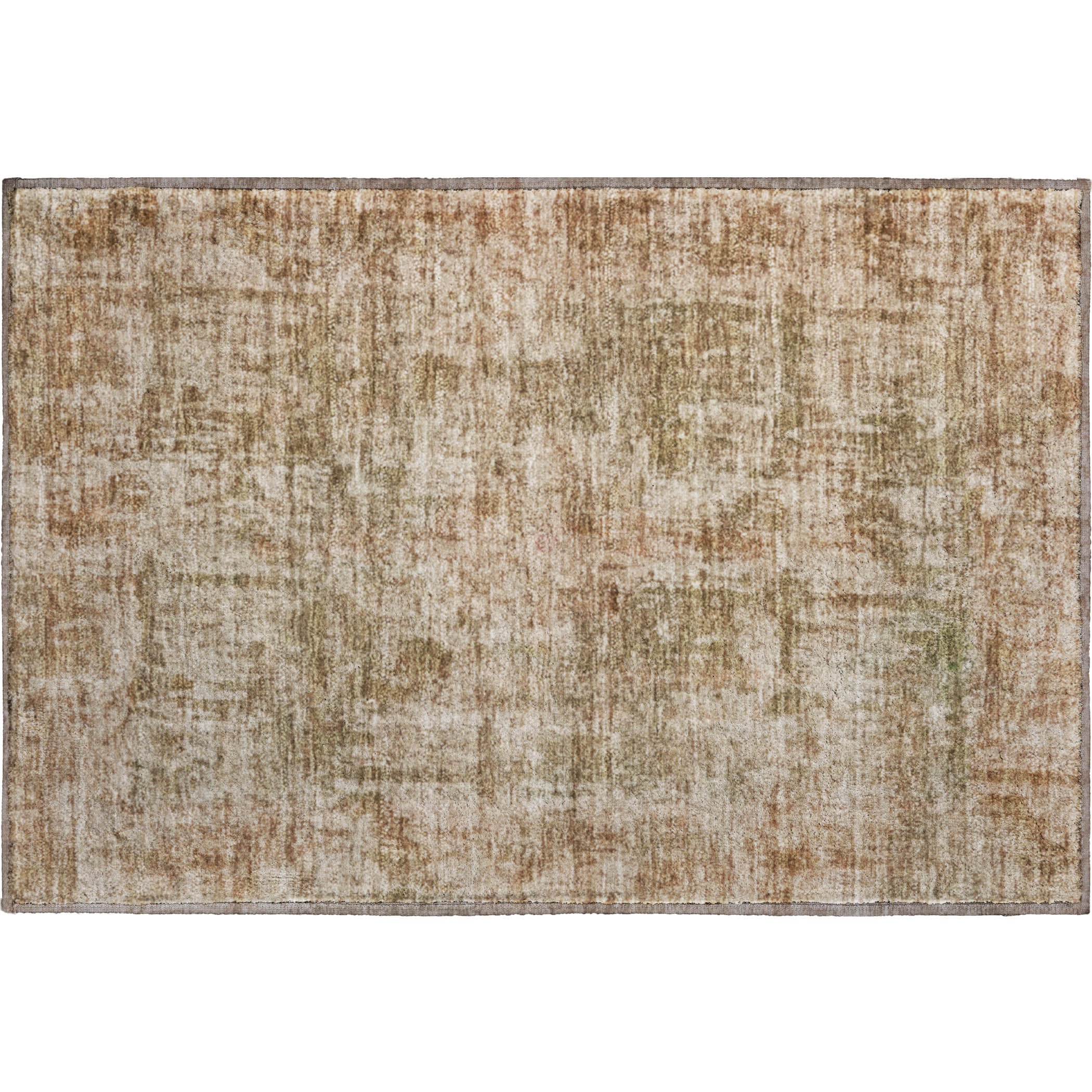 Queenstown Machine Washable Transitional Beige Brown Rug 1'8" x 2'6" #shape_Rectangle