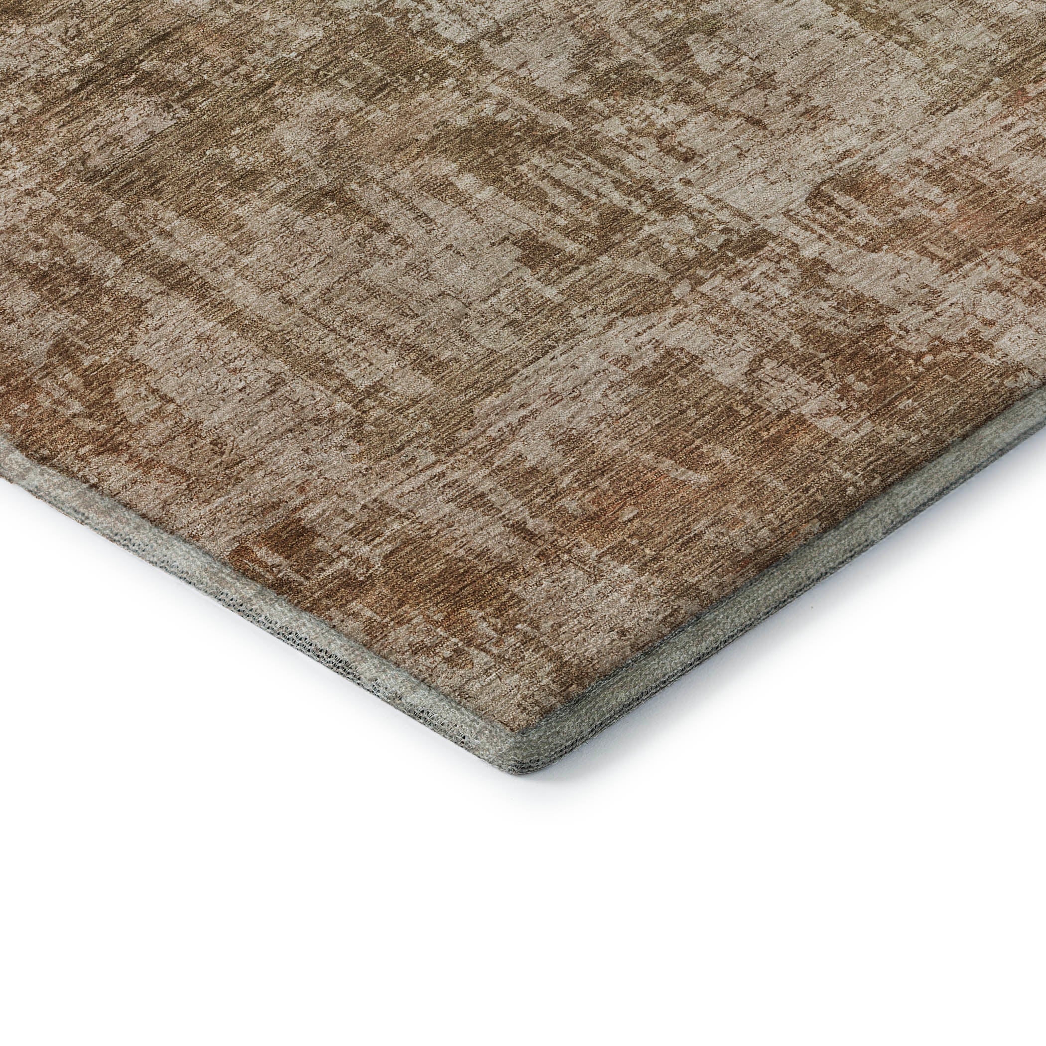 Queenstown Machine Washable Transitional Beige Brown Rug 1'8" x 2'6" #shape_Rectangle