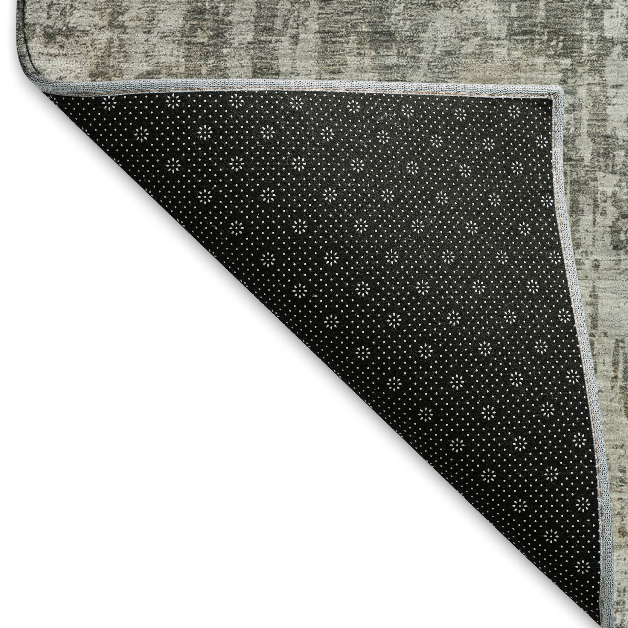 Queenstown Machine Washable Transitional Pewter Gray Rug 1'8" x 2'6" #shape_Rectangle