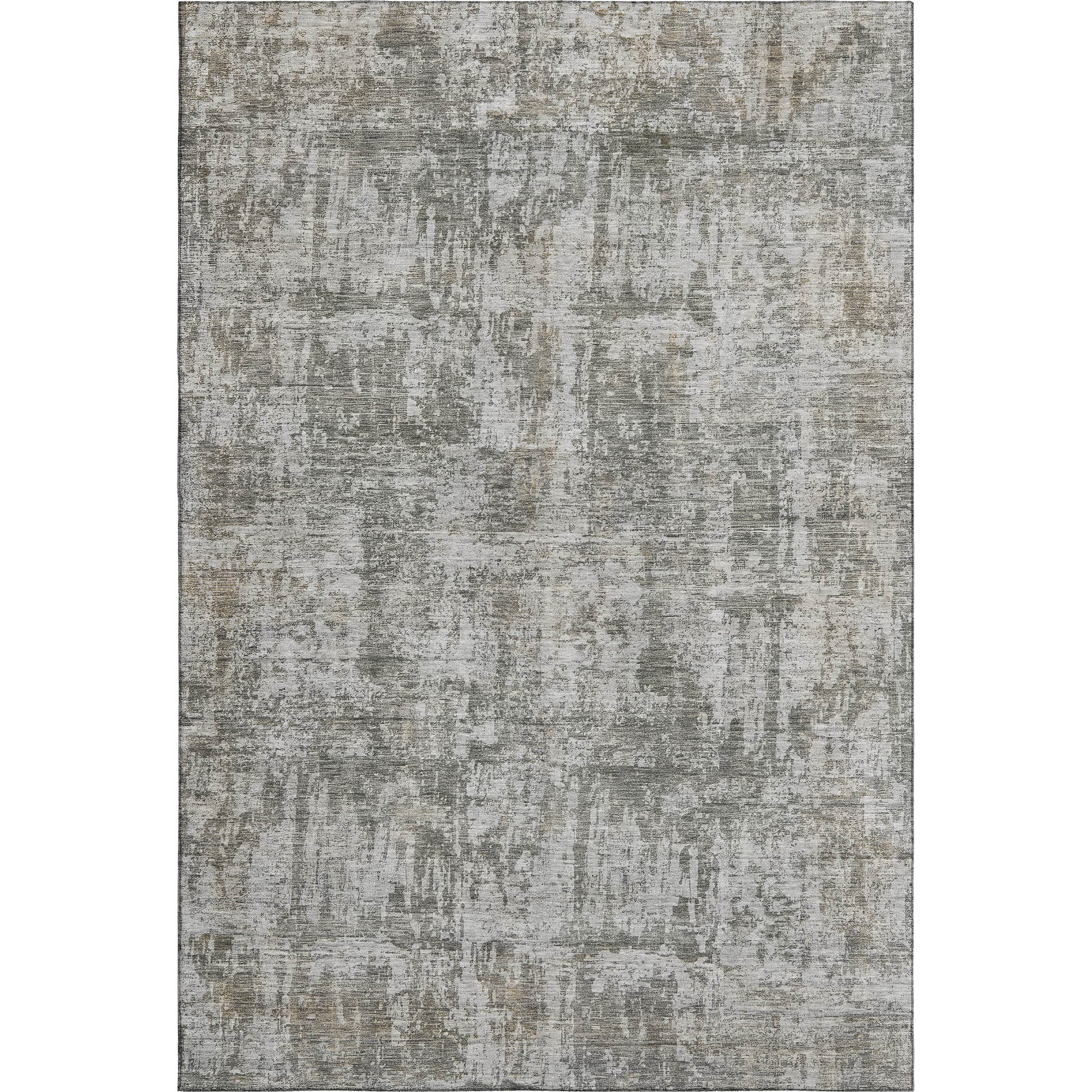 Queenstown Machine Washable Transitional Pewter Gray Rug 2'6" x 3'10" #shape_Rectangle