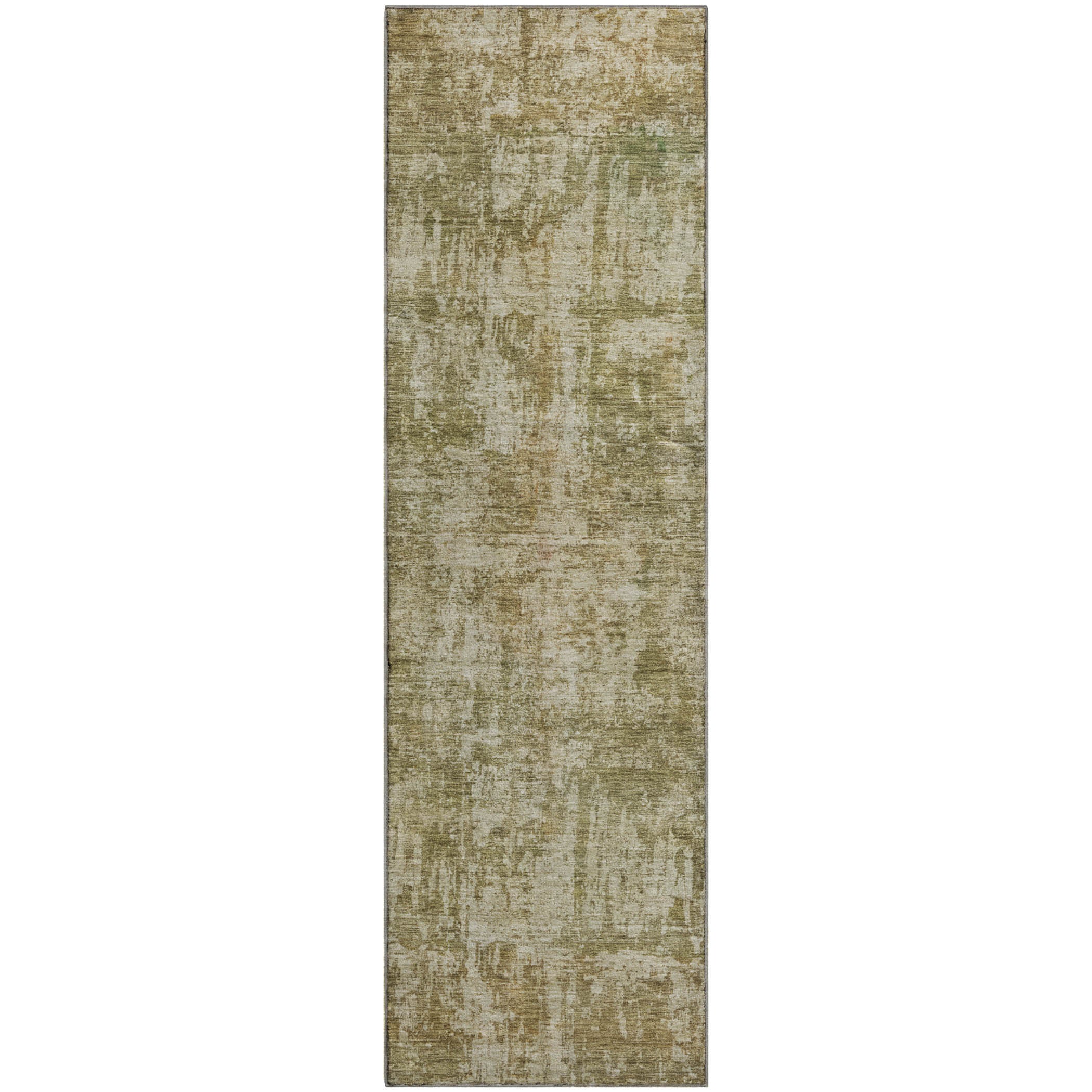 Queenstown Machine Washable Transitional Taupe Brown Rug 2'3" x 7'6" #shape_Runner