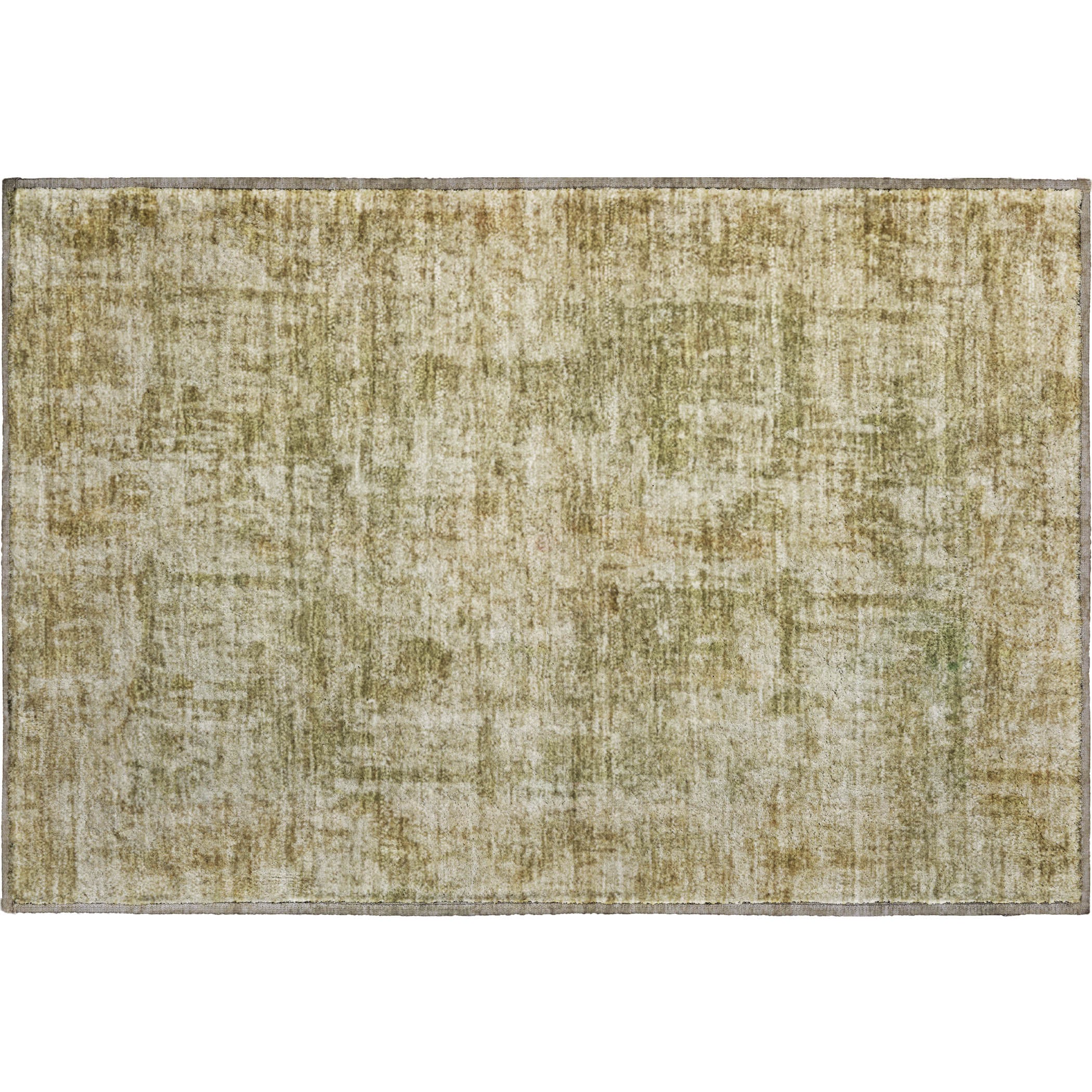Queenstown Machine Washable Transitional Taupe Brown Rug 1'8" x 2'6" #shape_Rectangle