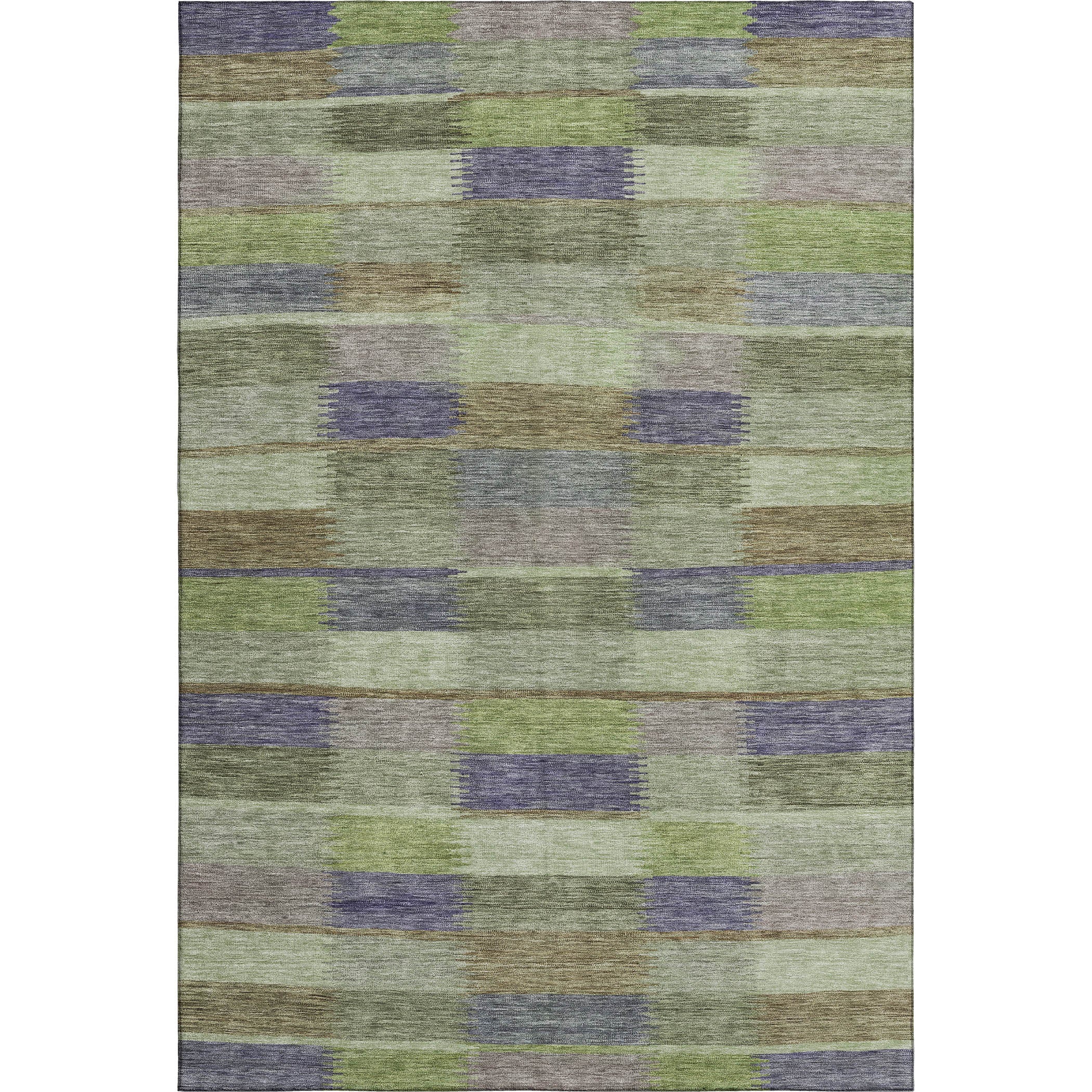 Bergen Machine Washable Transitional Aloe Green Rug 2'6" x 3'10" #shape_Rectangle