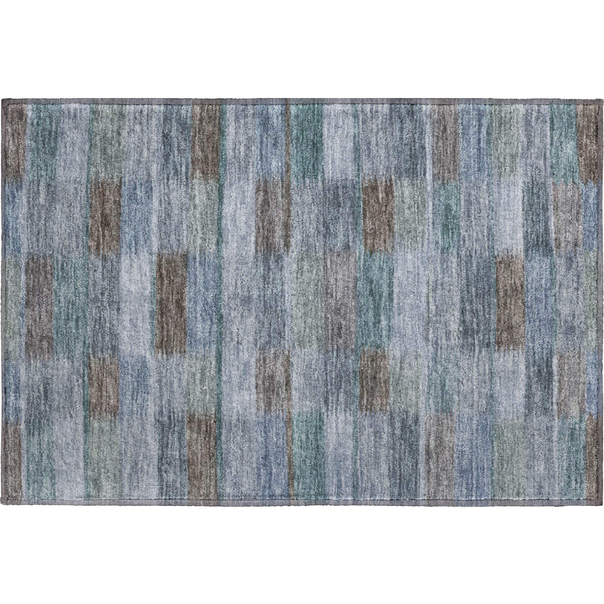 Bergen Machine Washable Transitional Blue Rug 1'8" x 2'6" #shape_Rectangle