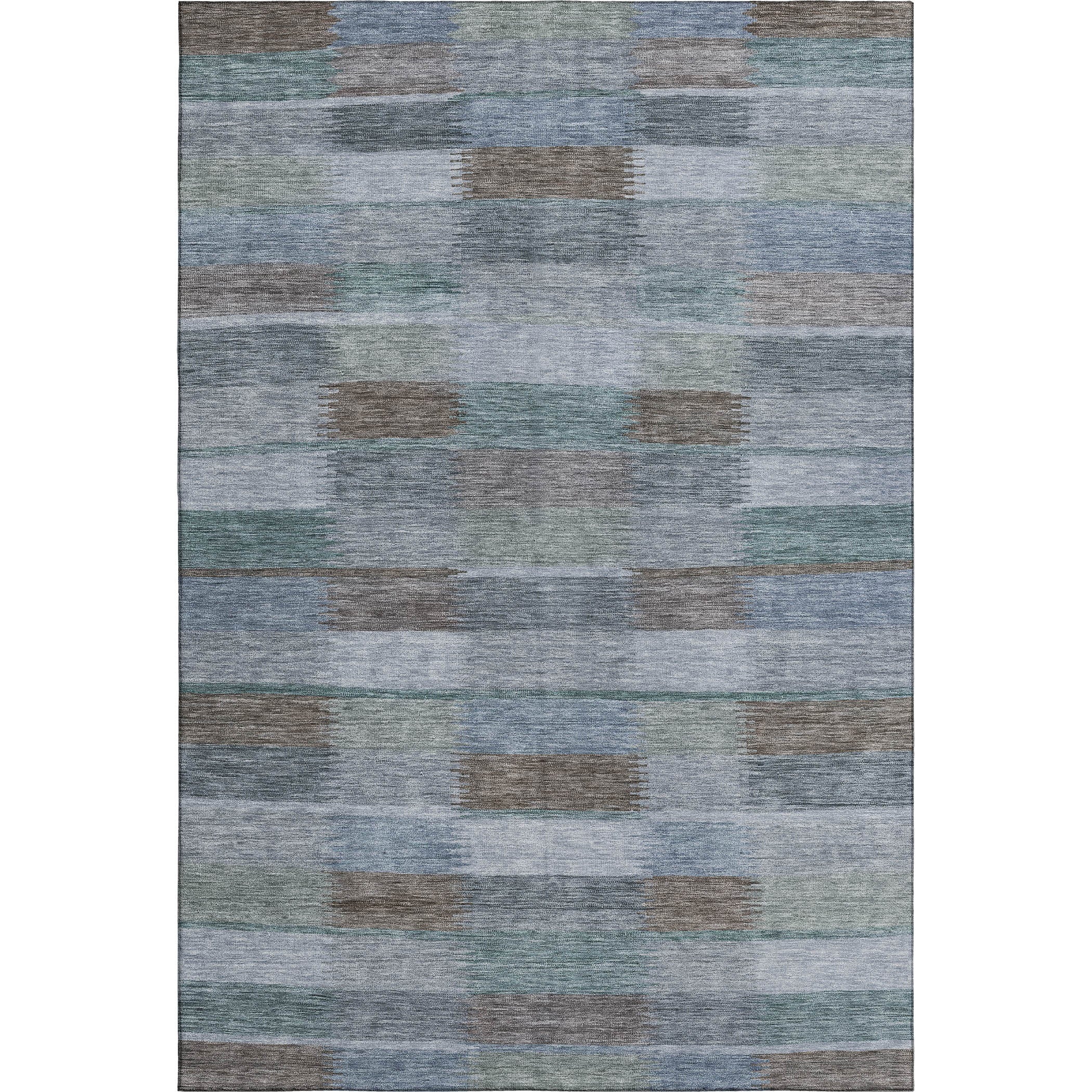Bergen Machine Washable Transitional Blue Rug 2'6" x 3'10" #shape_Rectangle