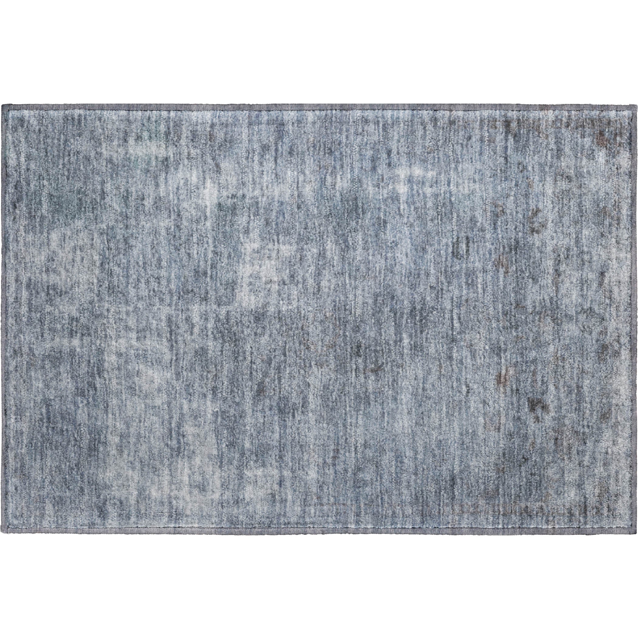 Dublin Machine Washable Traditional Blue Rug 1'8" x 2'6" #shape_Rectangle