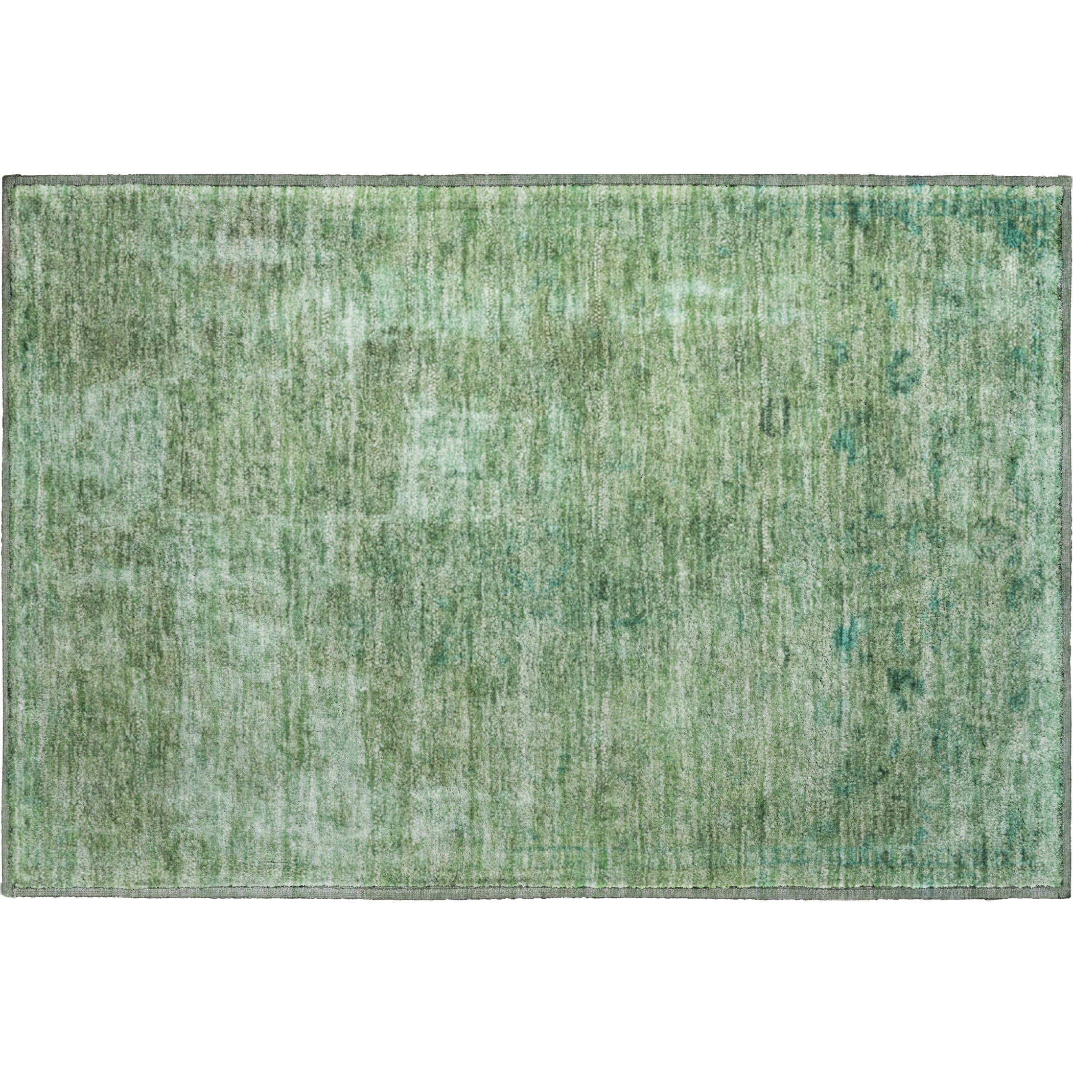 Dublin Machine Washable Traditional Sage Green Rug 1'8" x 2'6" #shape_Rectangle