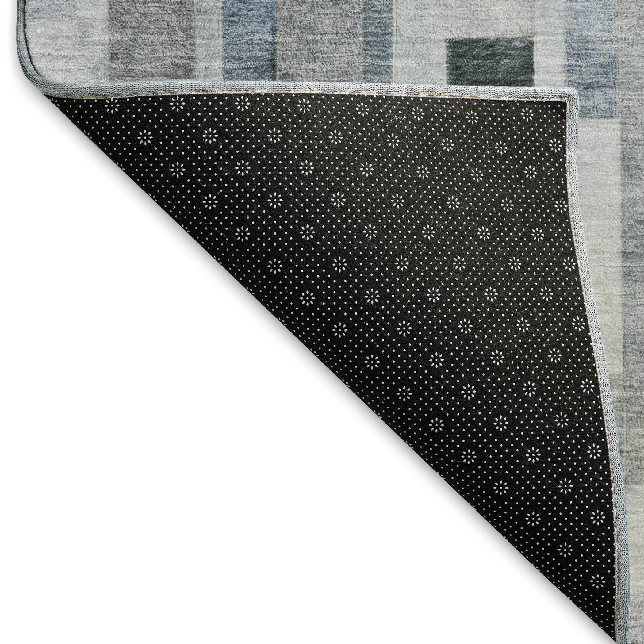 Siena Machine Washable Transitional Blue Rug 1'8" x 2'6" #shape_Rectangle