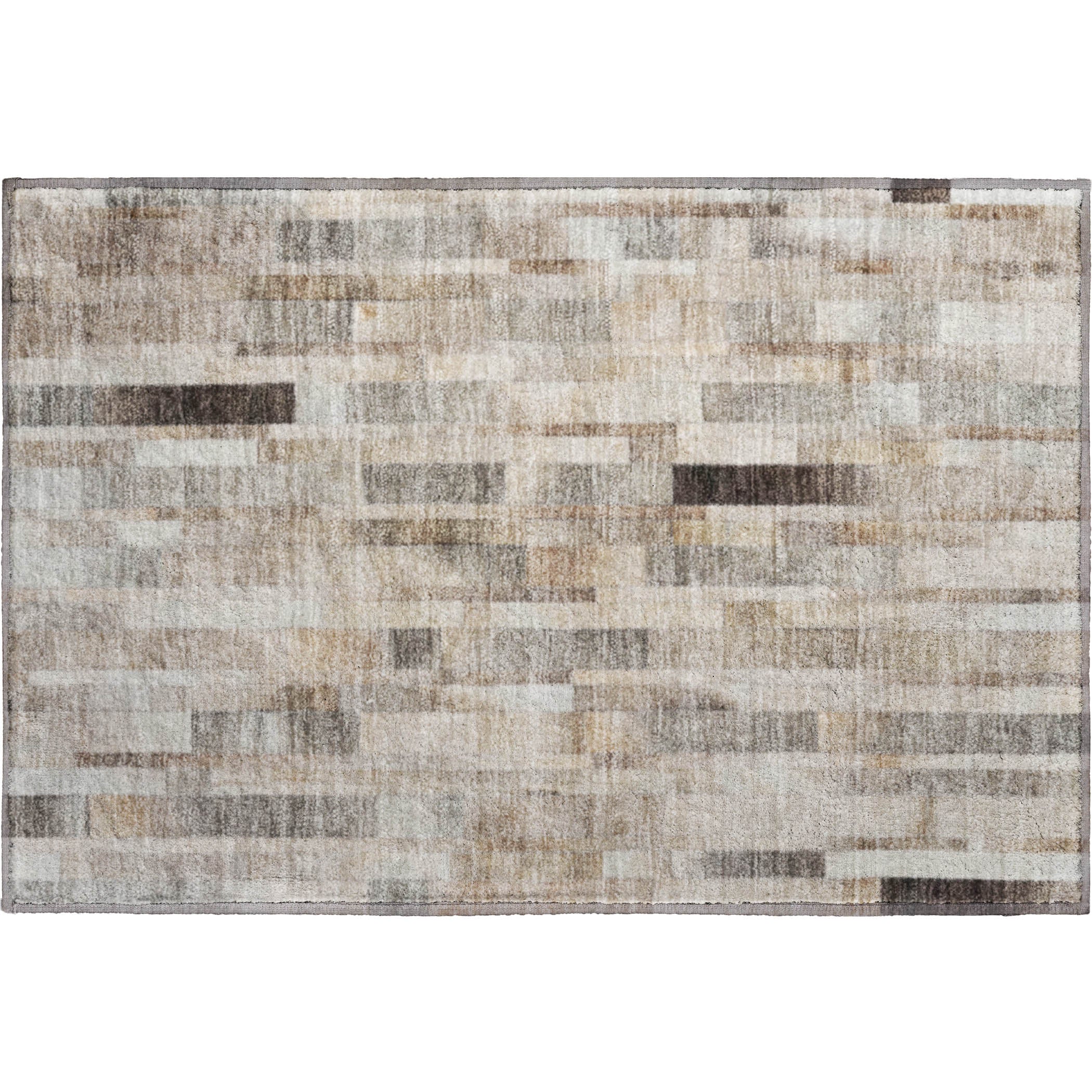 Siena Machine Washable Transitional Taupe Brown Rug 1'8" x 2'6" #shape_Rectangle