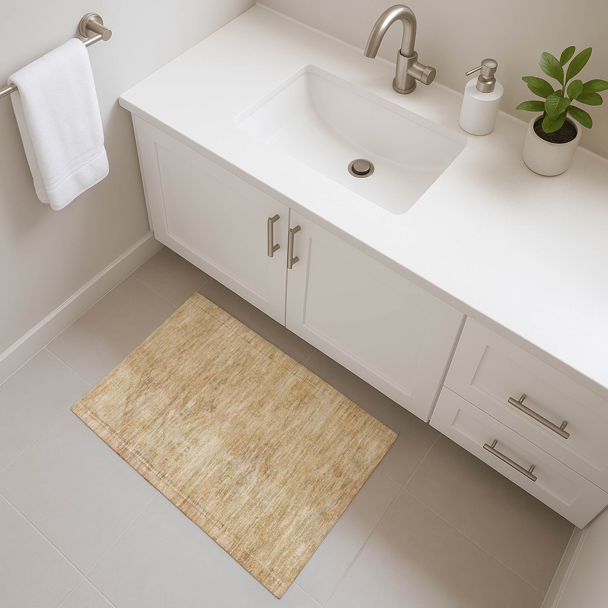 Santorini Machine Washable Traditional Linen Ivory Rug 1'8" x 2'6" #shape_Rectangle