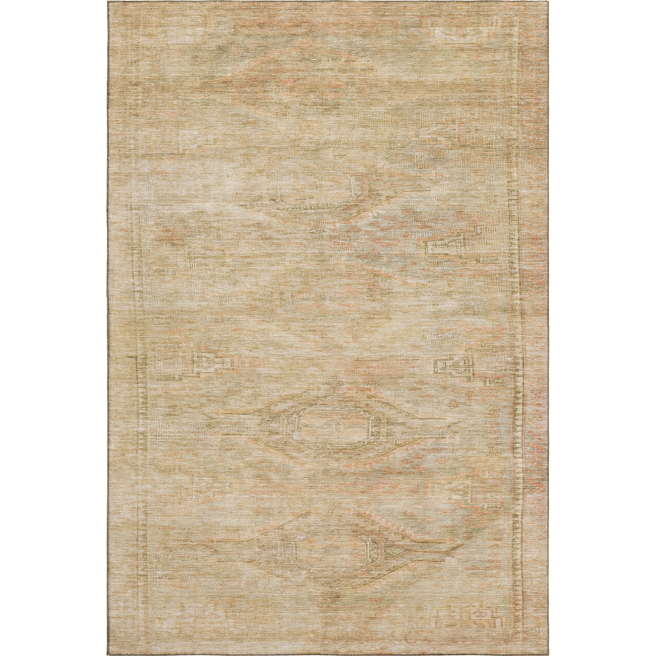 Santorini Machine Washable Traditional Linen Ivory Rug 2'6" x 3'10" #shape_Rectangle