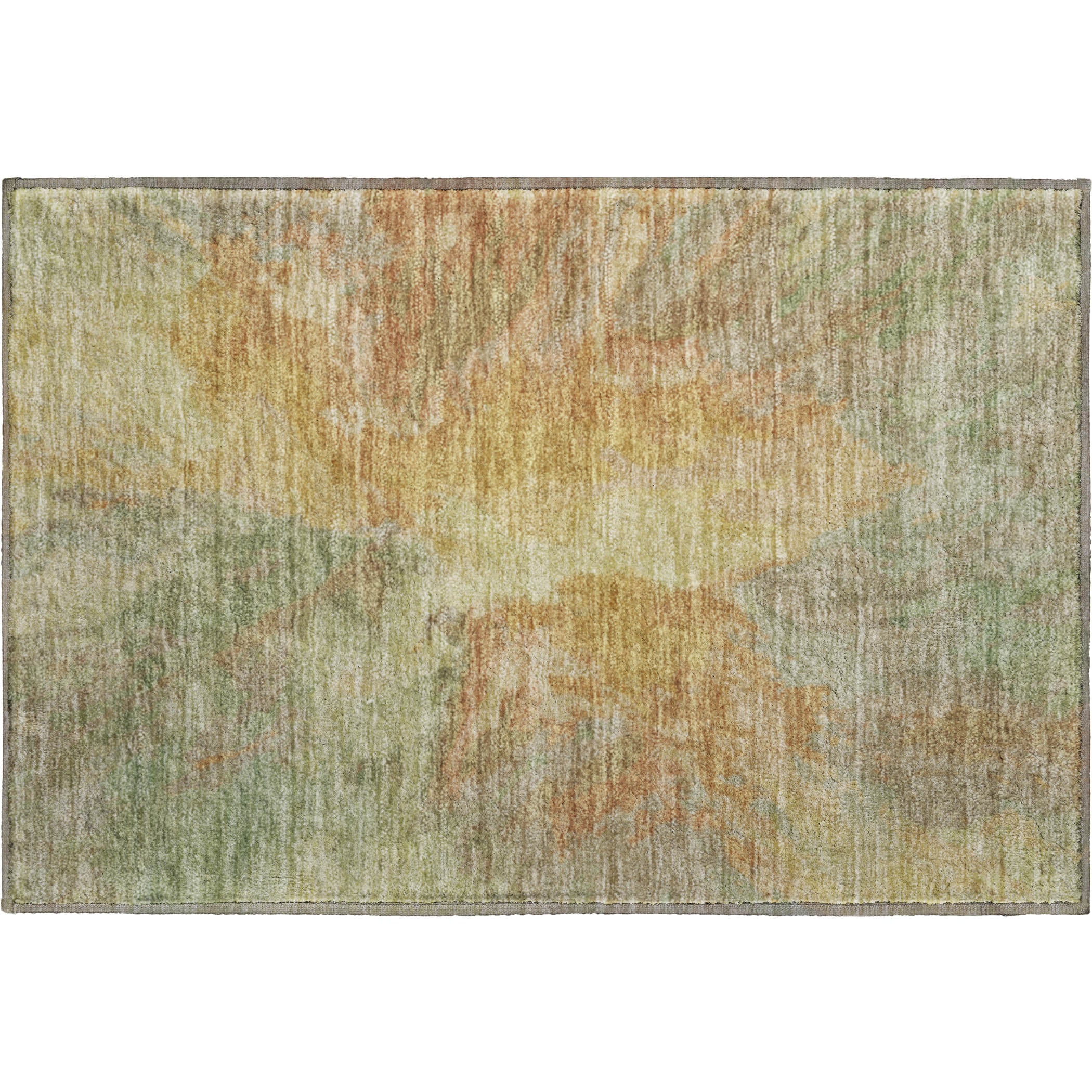Oaxaca Machine Washable Transitional Aloe Green Rug 1'8" x 2'6" #shape_Rectangle