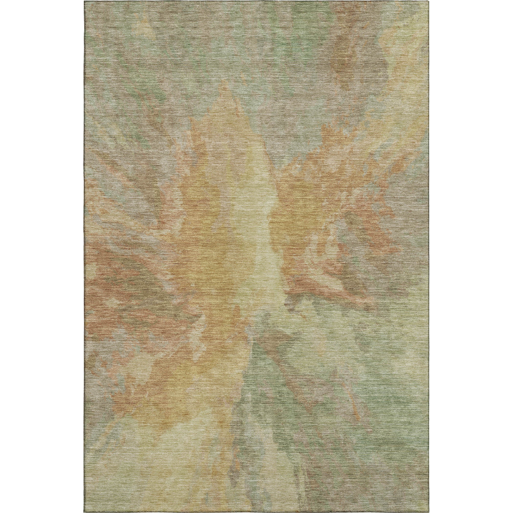 Oaxaca Machine Washable Transitional Aloe Green Rug 2'6" x 3'10" #shape_Rectangle