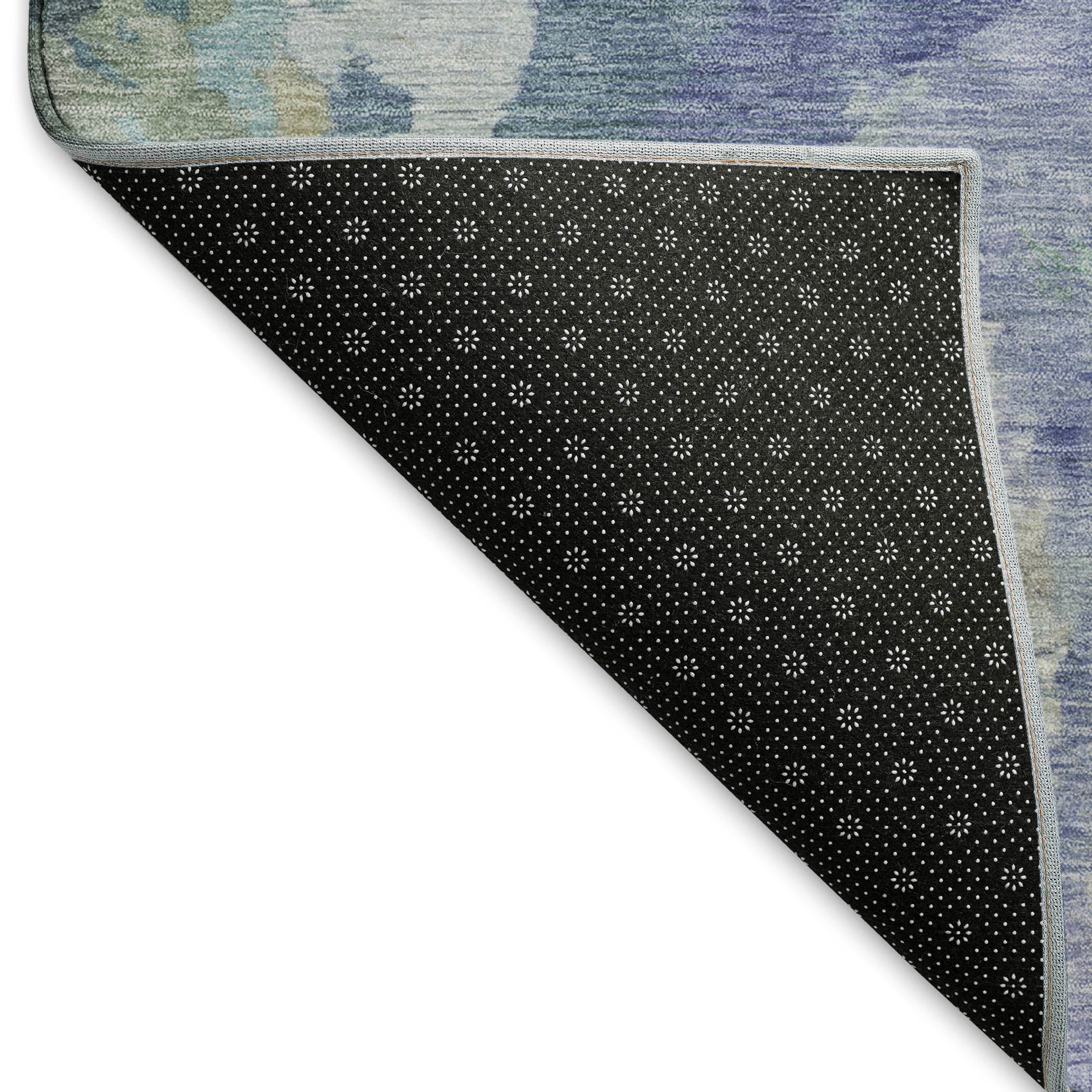 Oaxaca Machine Washable Transitional Blue Rug 1'8" x 2'6" #shape_Rectangle