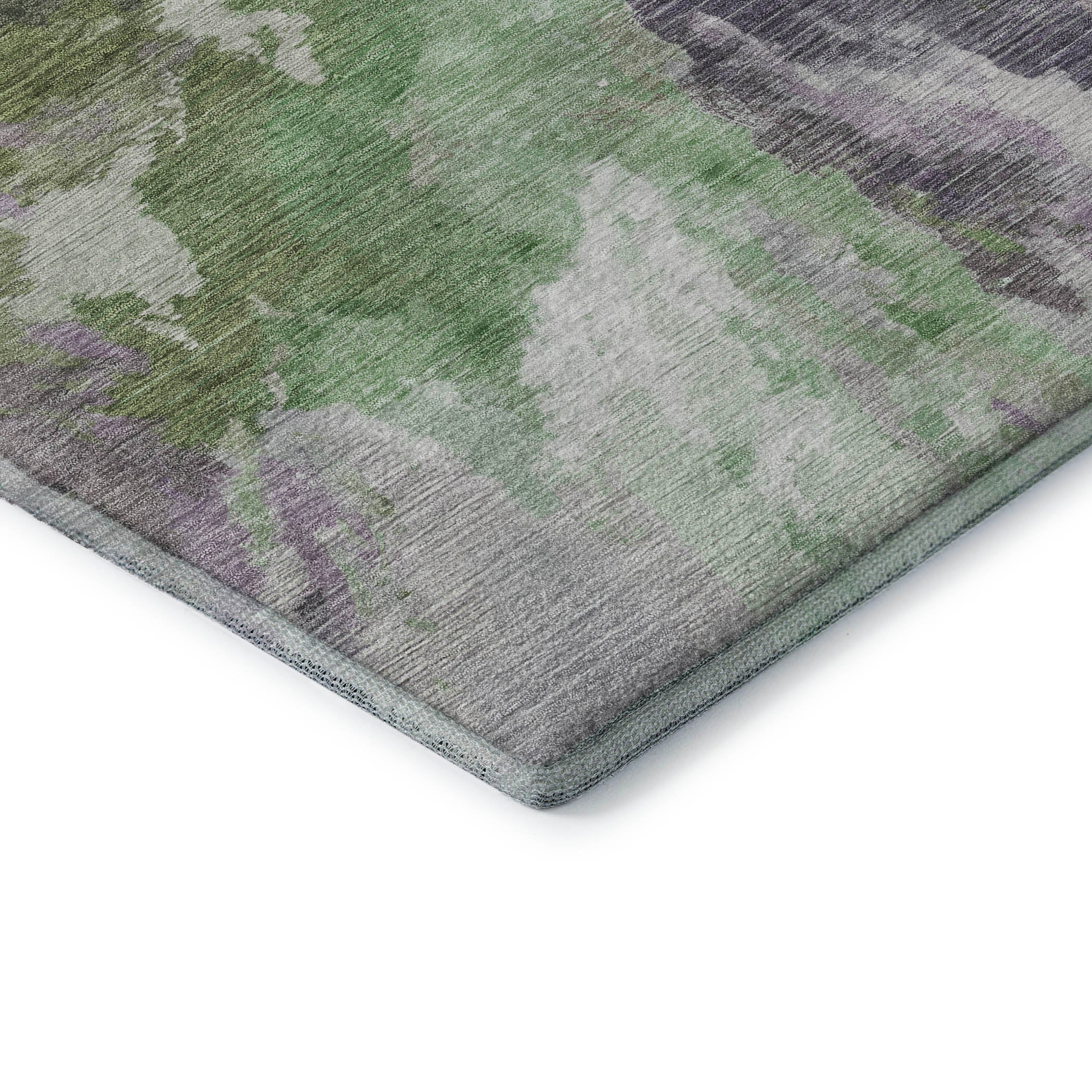 Oaxaca Machine Washable Transitional Green Rug 1'8" x 2'6" #shape_Rectangle
