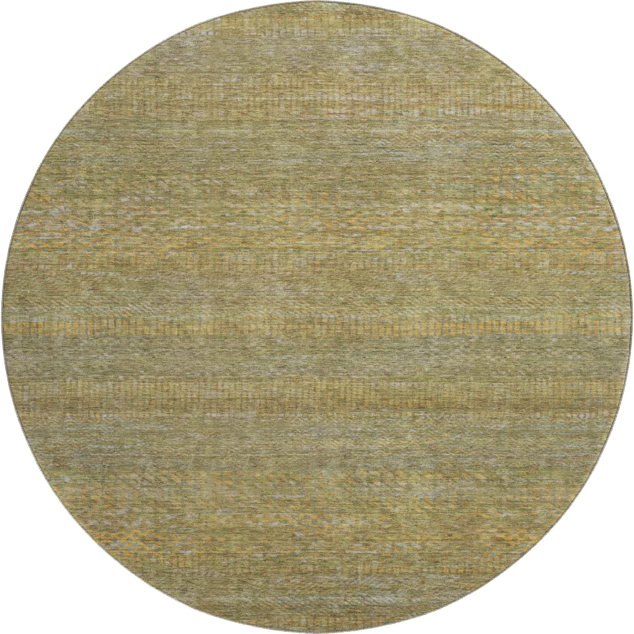 Nairobi Machine Washable Transitional Sage Green Rug 8' x 8' #shape_Round