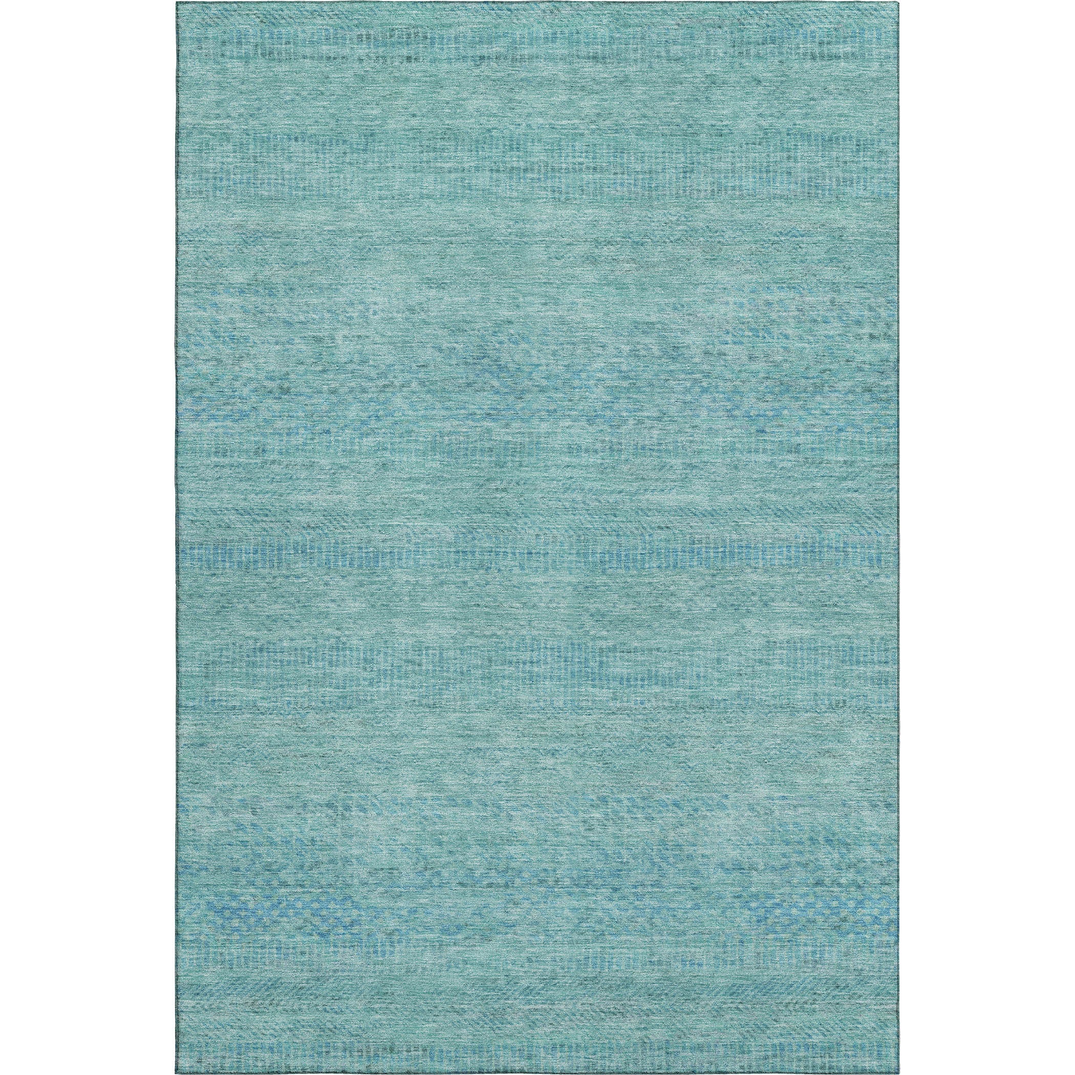 Kyoto Machine Washable Transitional Aqua Teal Rug 2'6" x 3'10" #shape_Rectangle