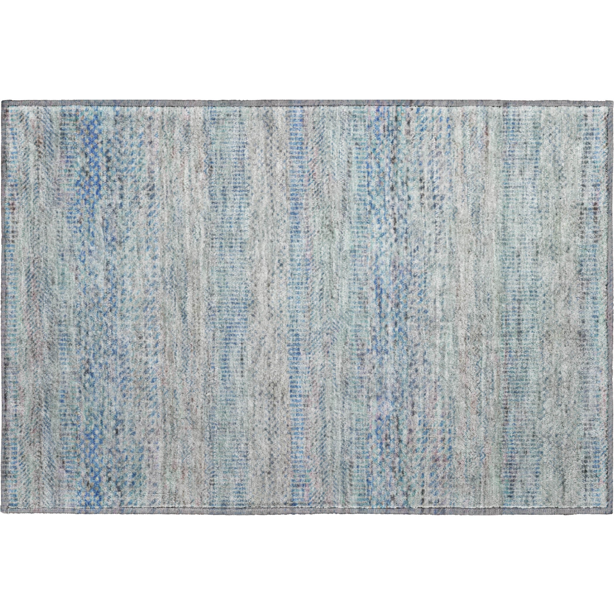 Kyoto Machine Washable Transitional Blue Rug 1'8" x 2'6" #shape_Rectangle