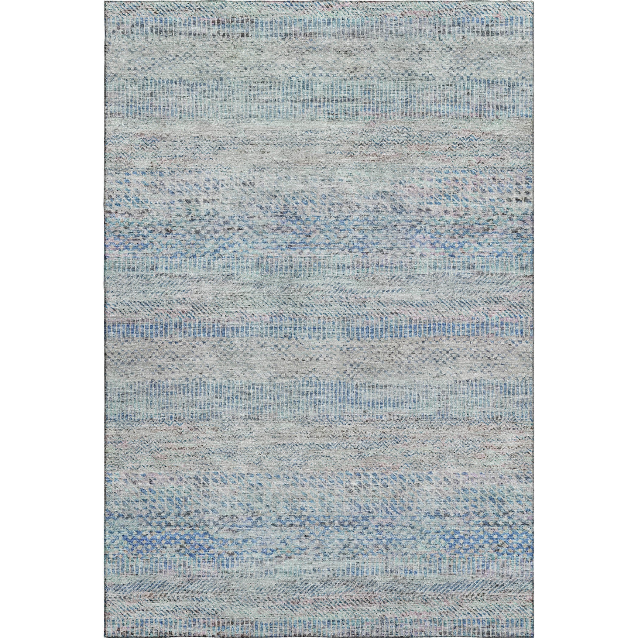 Kyoto Machine Washable Transitional Blue Rug 2'6" x 3'10" #shape_Rectangle