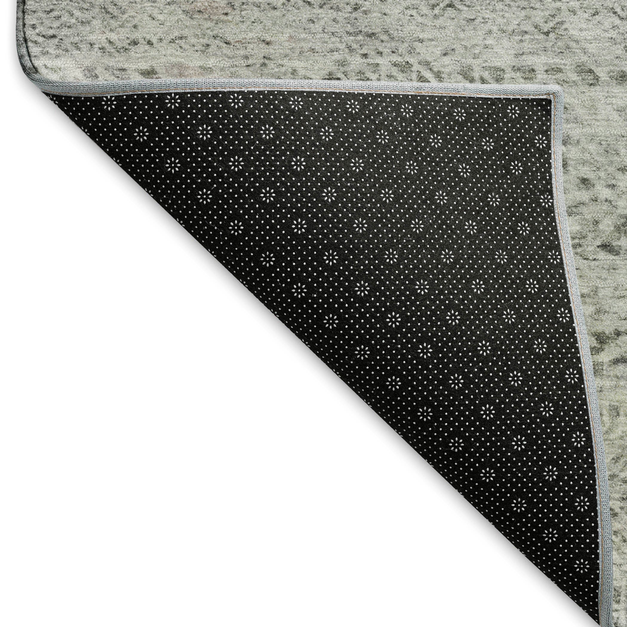 Kyoto Machine Washable Transitional Gray Rug 1'8" x 2'6" #shape_Rectangle