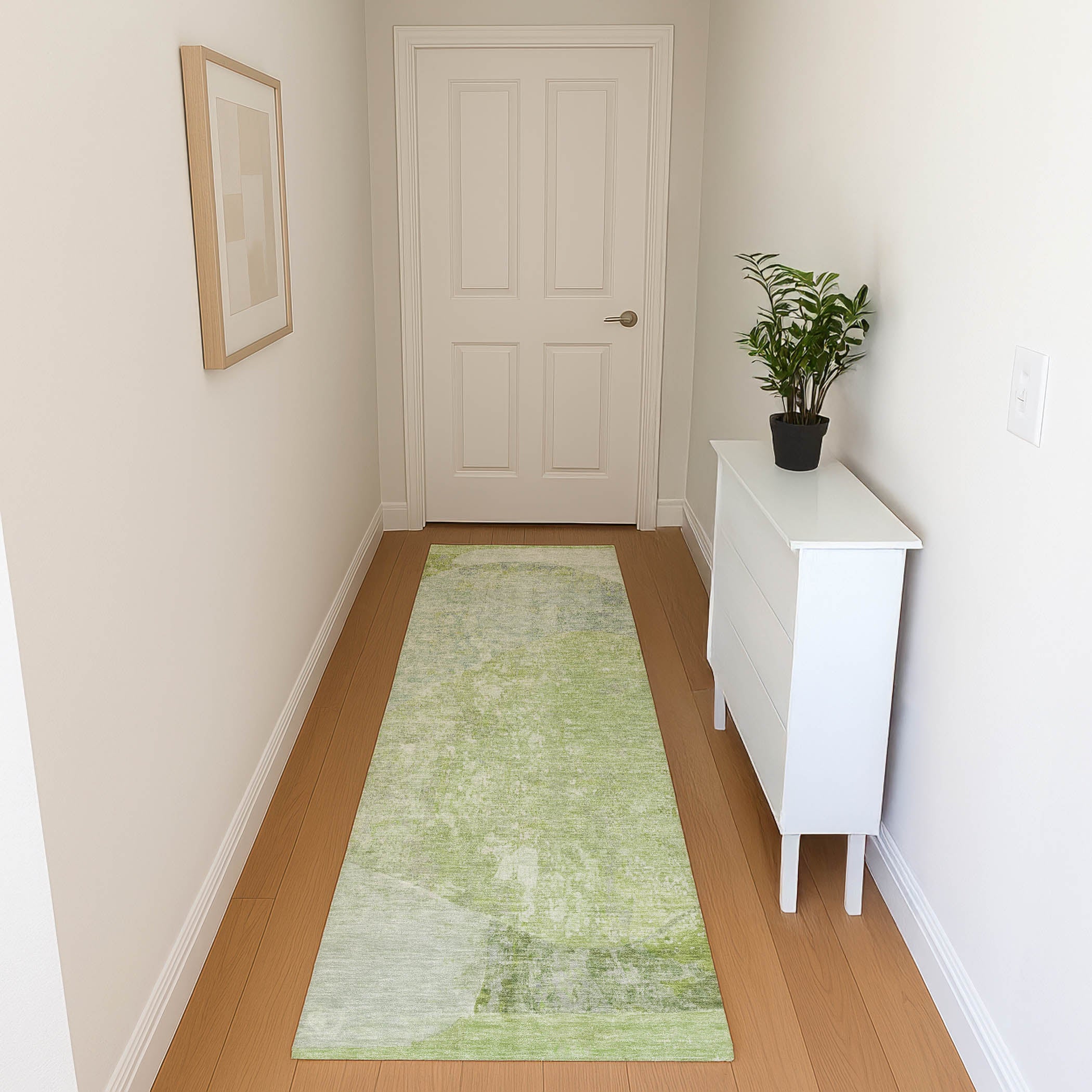 Jaipur Machine Washable Transitional Aloe Green Rug 2'3" x 7'6" #shape_Runner