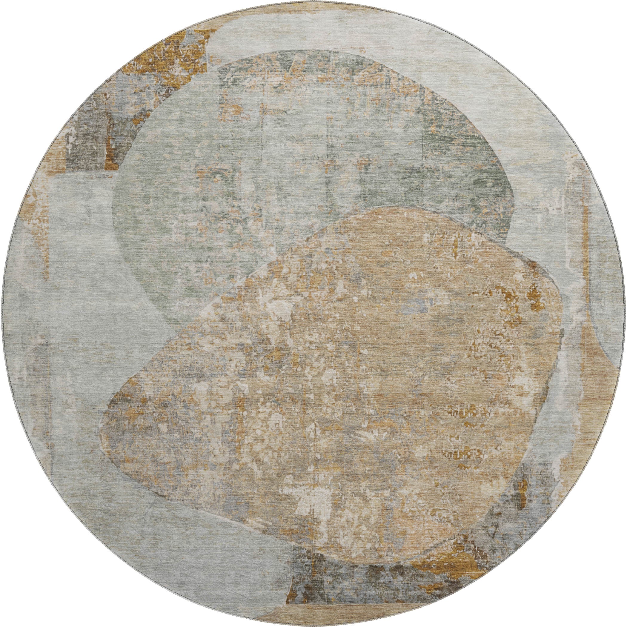 Jaipur Machine Washable Transitional Gray Rug 8' x 8' #shape_Round