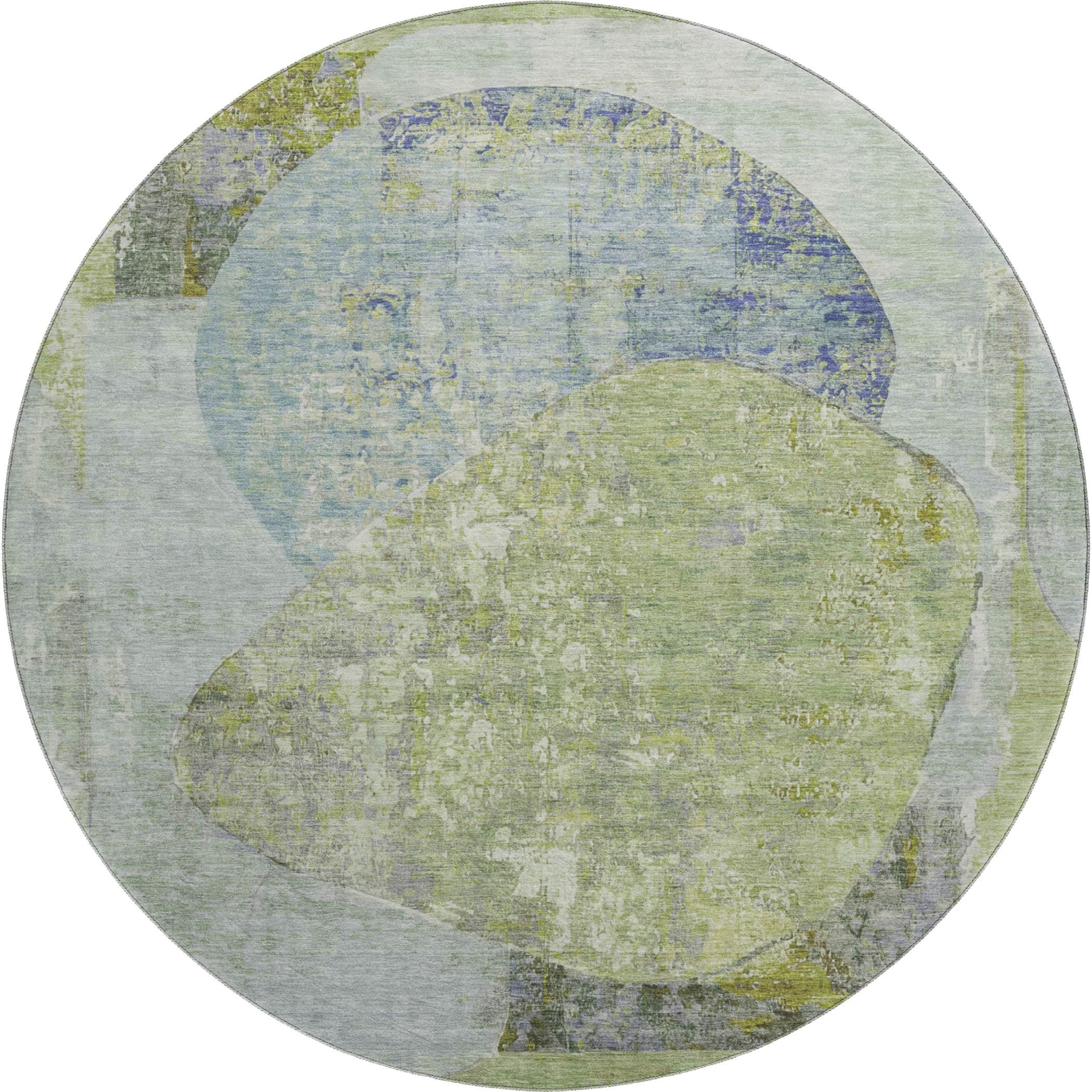 Jaipur Machine Washable Transitional Green Rug 8' x 8' #shape_Round