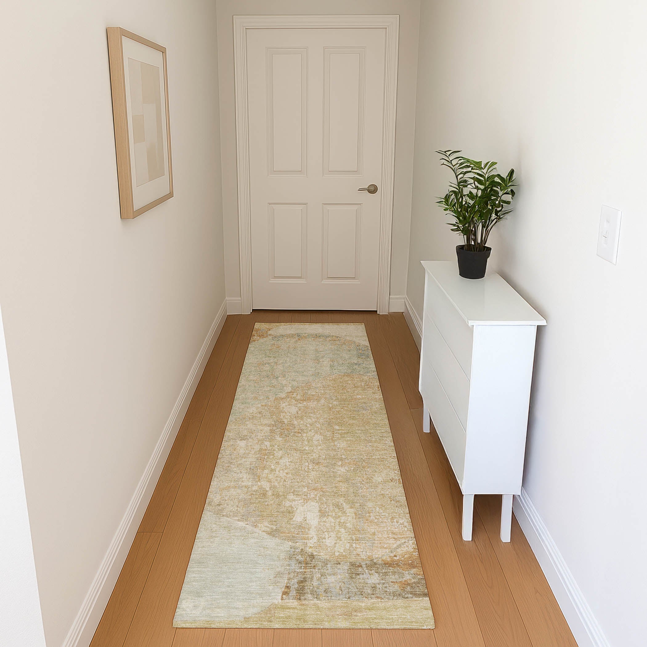 Jaipur Machine Washable Transitional Taupe Brown Rug 2'3" x 7'6" #shape_Runner