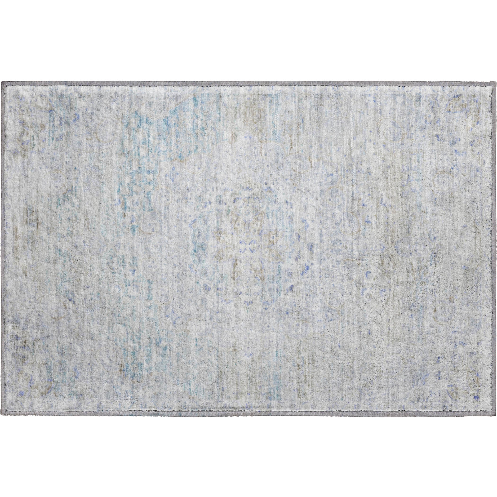 Porto Machine Washable Traditional Beige Brown Rug 1'8" x 2'6" #shape_Rectangle