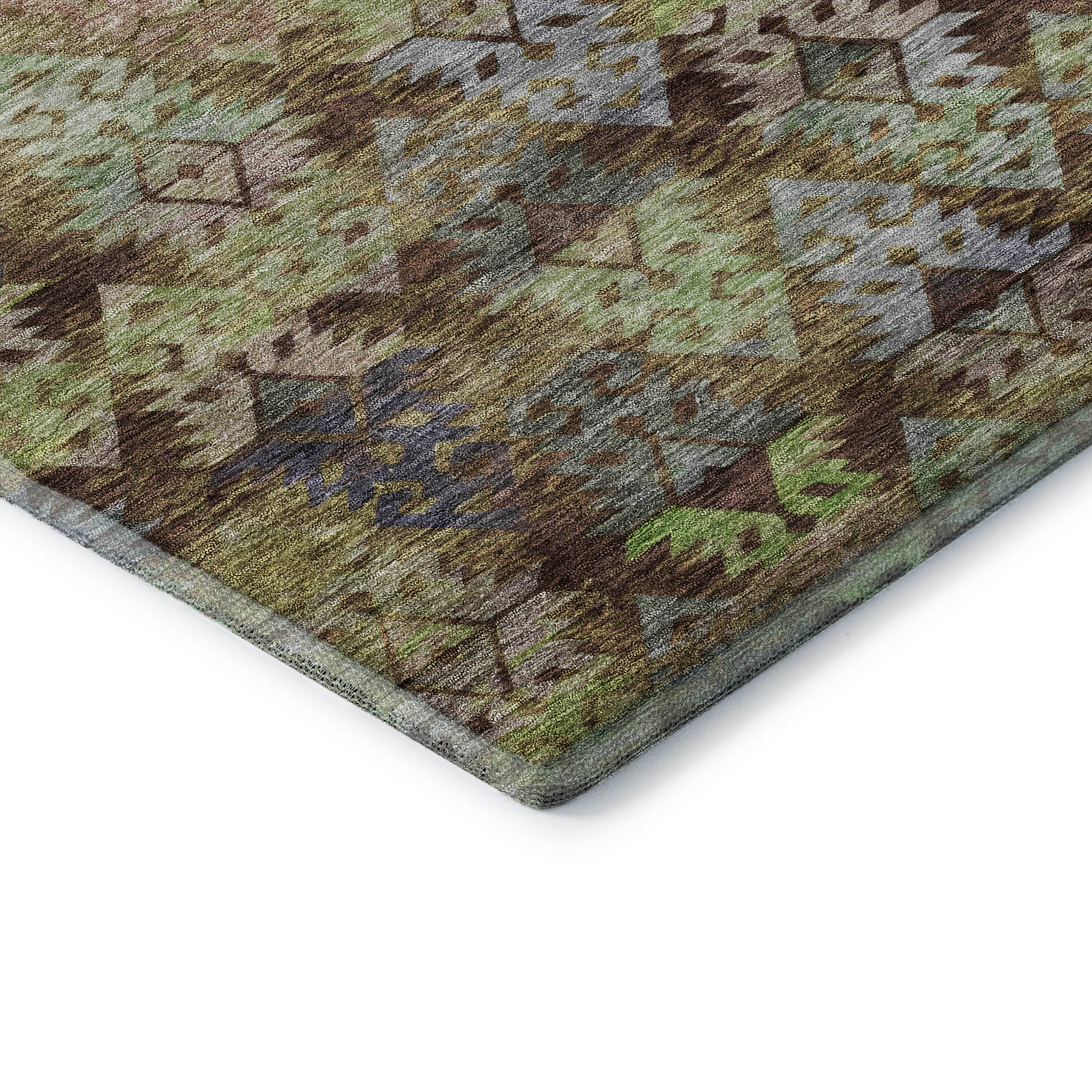 Bruges Machine Washable Transitional Brown Rug 1'8" x 2'6" #shape_Rectangle