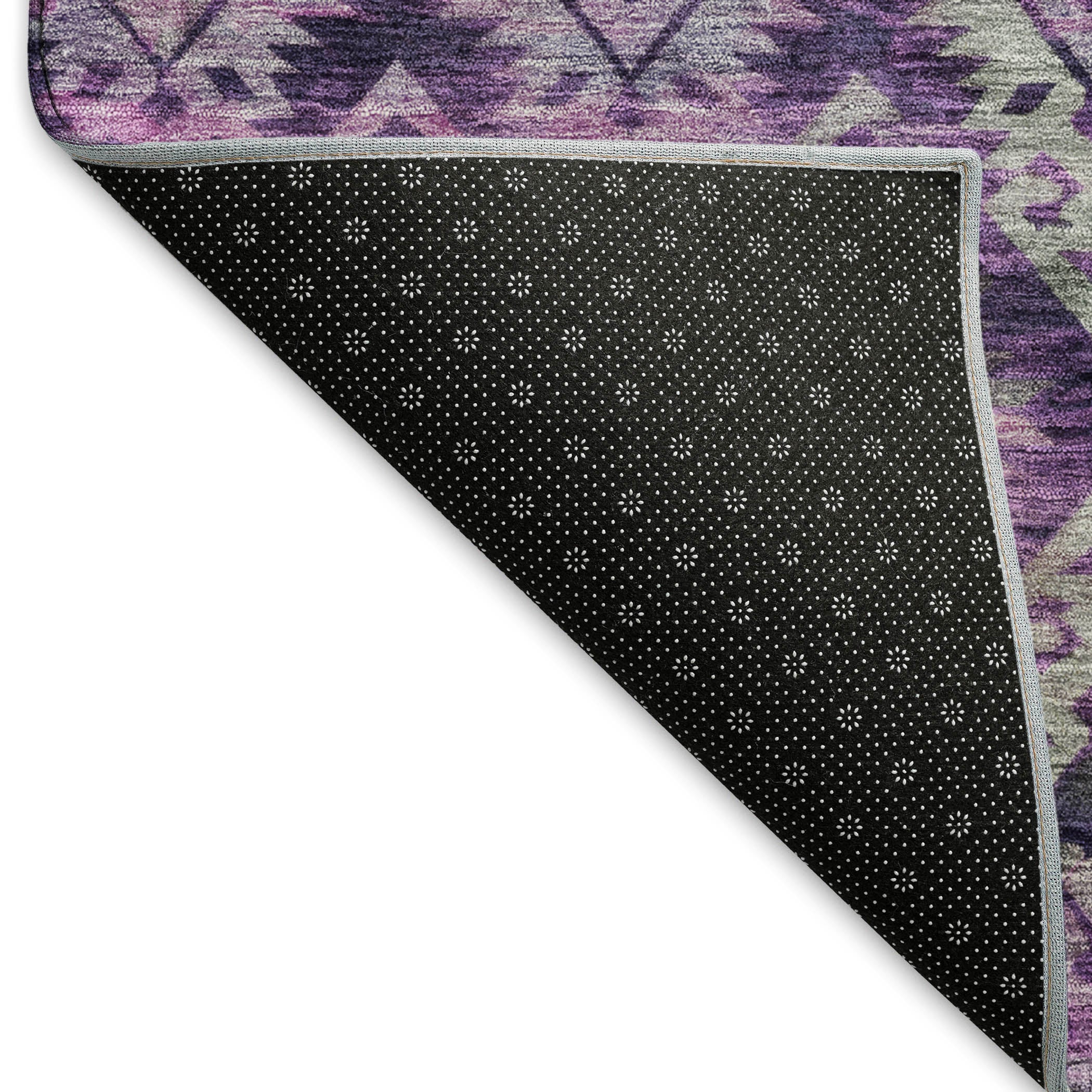Bruges Machine Washable Transitional Eggplant Purple Rug 1'8" x 2'6" #shape_Rectangle