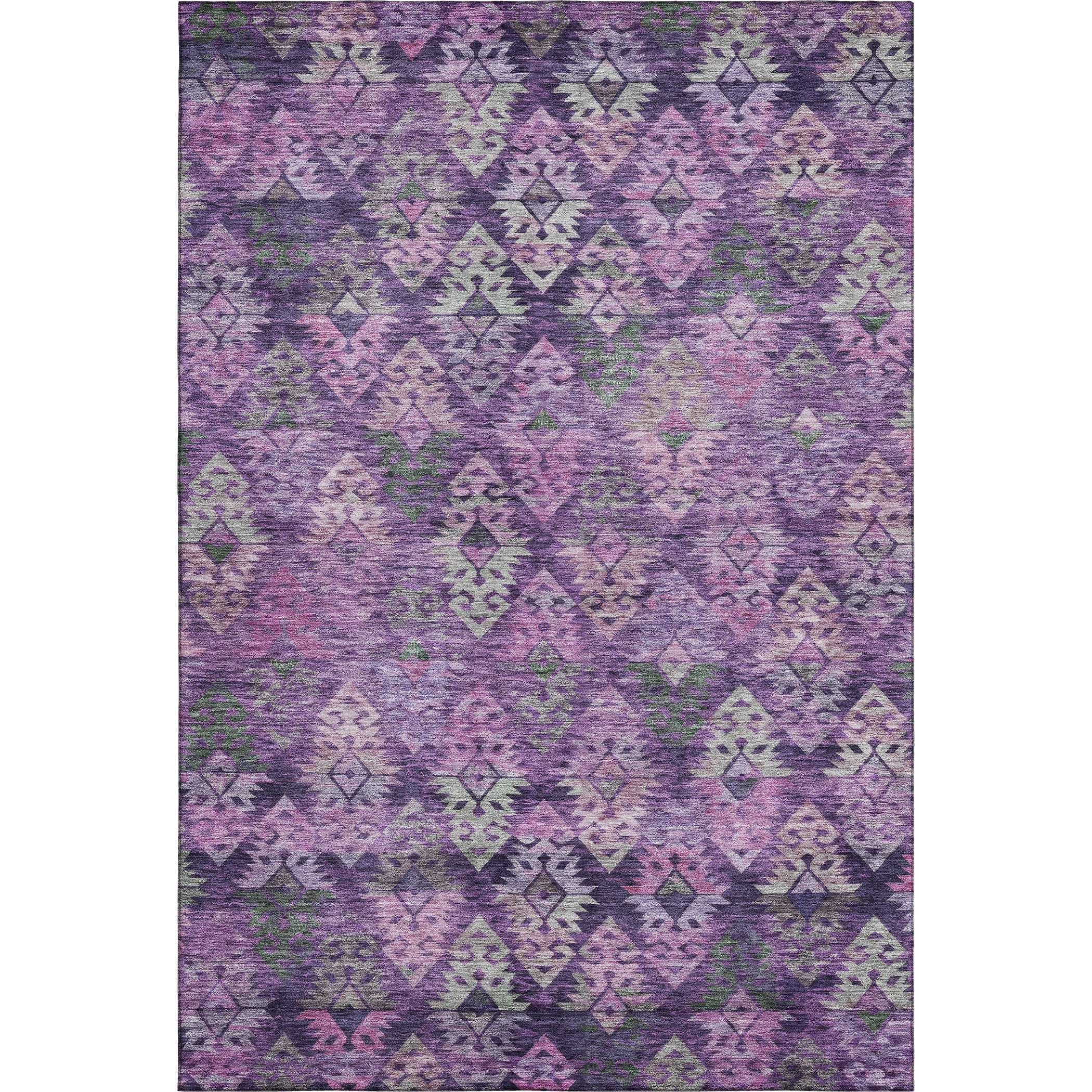 Bruges Machine Washable Transitional Eggplant Purple Rug 2'6" x 3'10" #shape_Rectangle