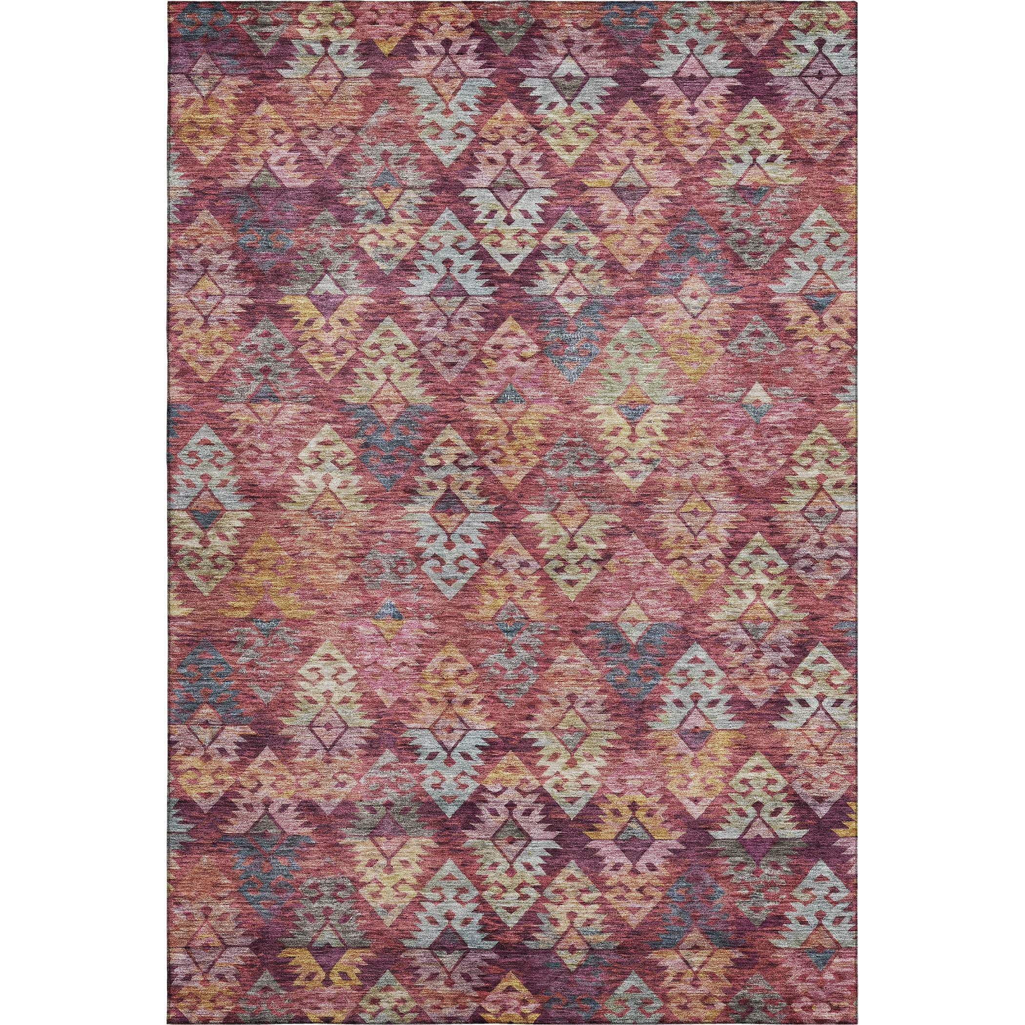 Bruges Machine Washable Transitional Paprika Orange Rug 2'6" x 3'10" #shape_Rectangle