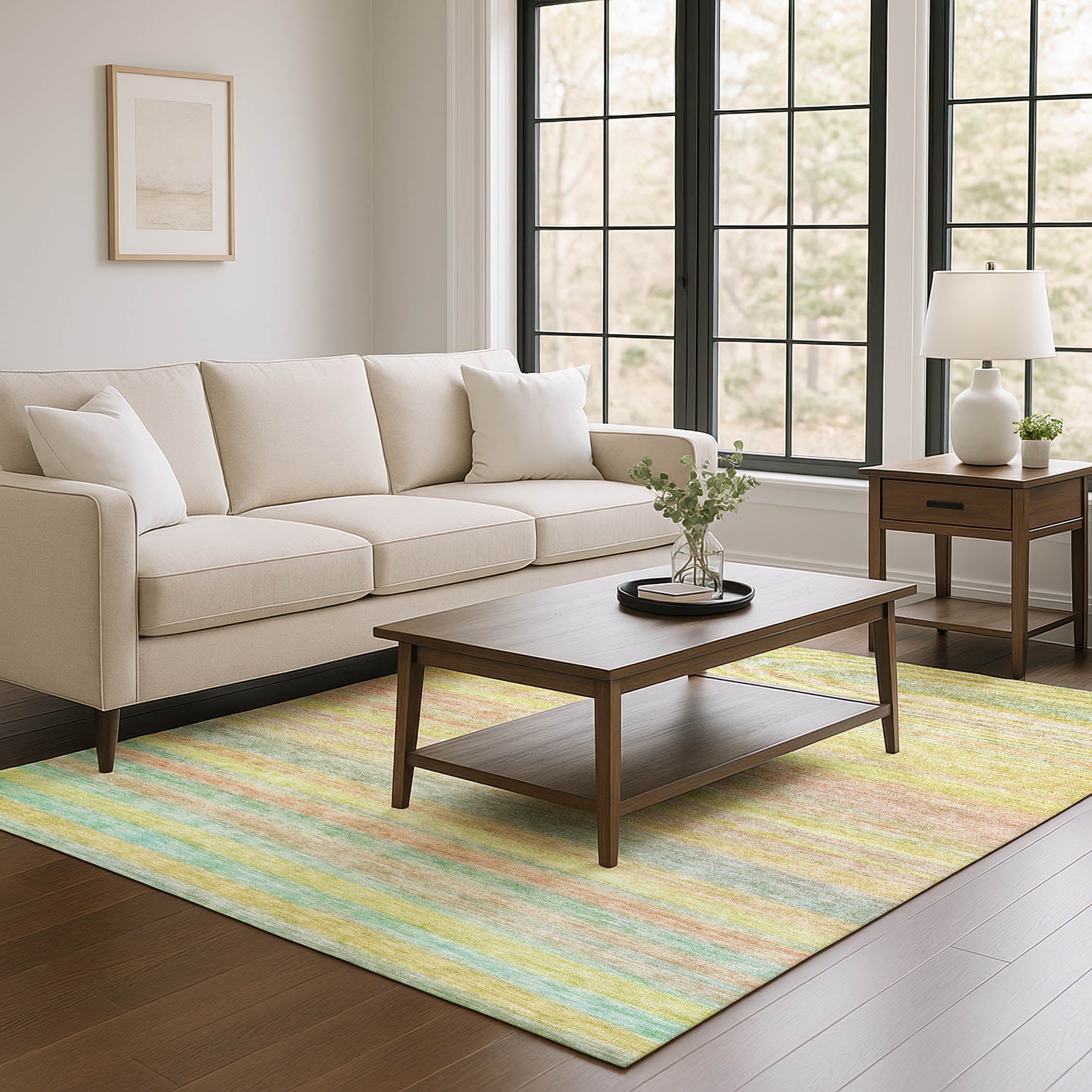 Athens Machine Washable Transitional Gold Rug 2'6" x 3'10" #shape_Rectangle