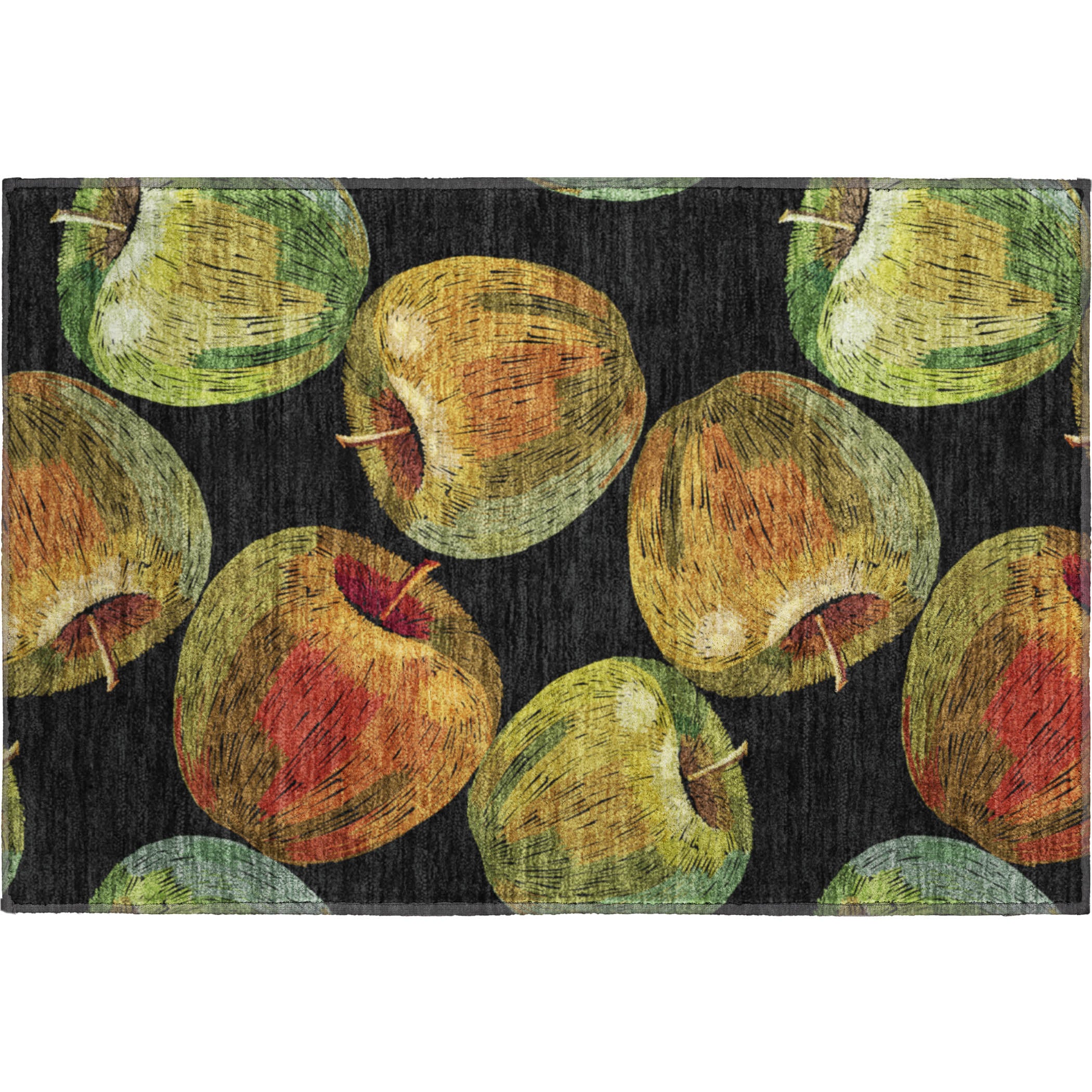 Lima Machine Washable Kitchen Midnight Black Rug 1'8" x 2'6" #shape_Rectangle