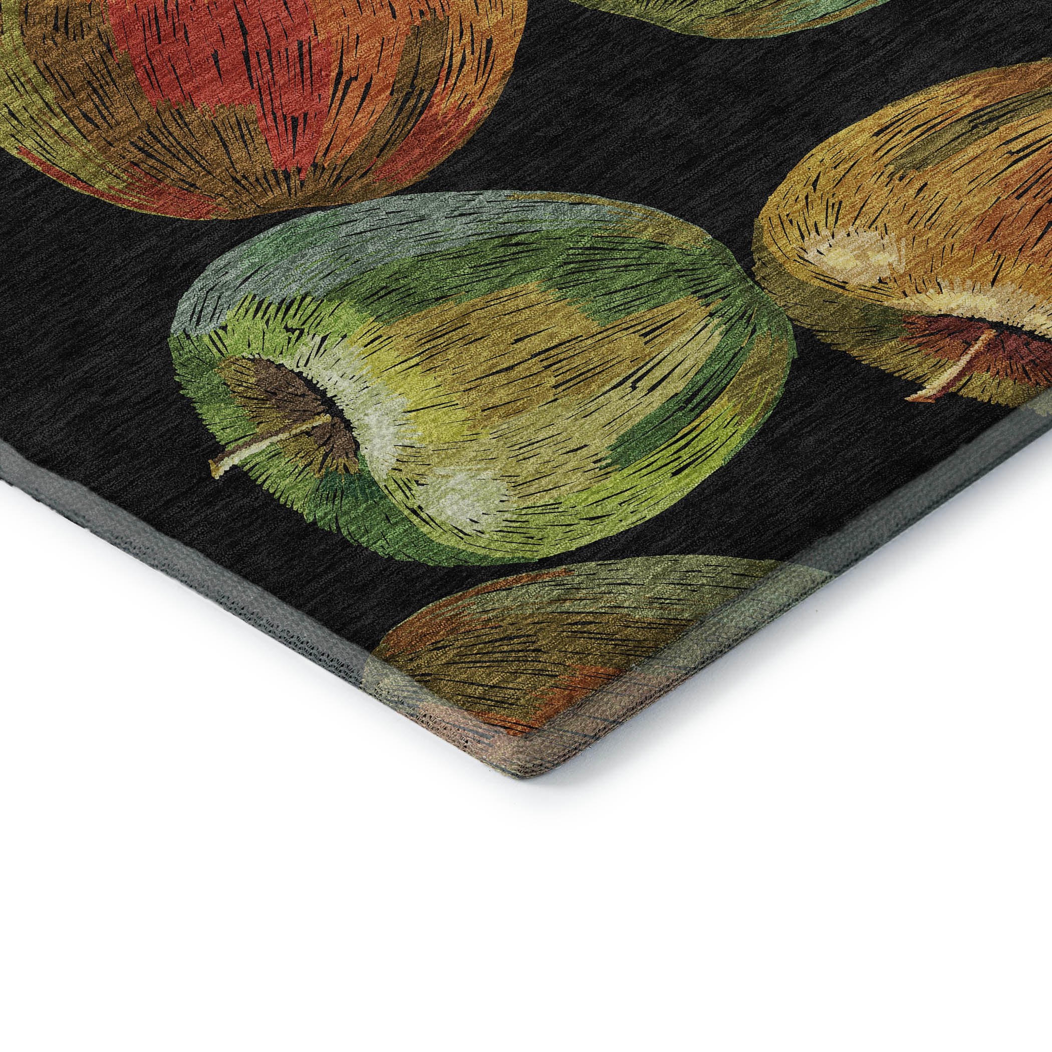 Lima Machine Washable Kitchen Midnight Black Rug 1'8" x 2'6" #shape_Rectangle
