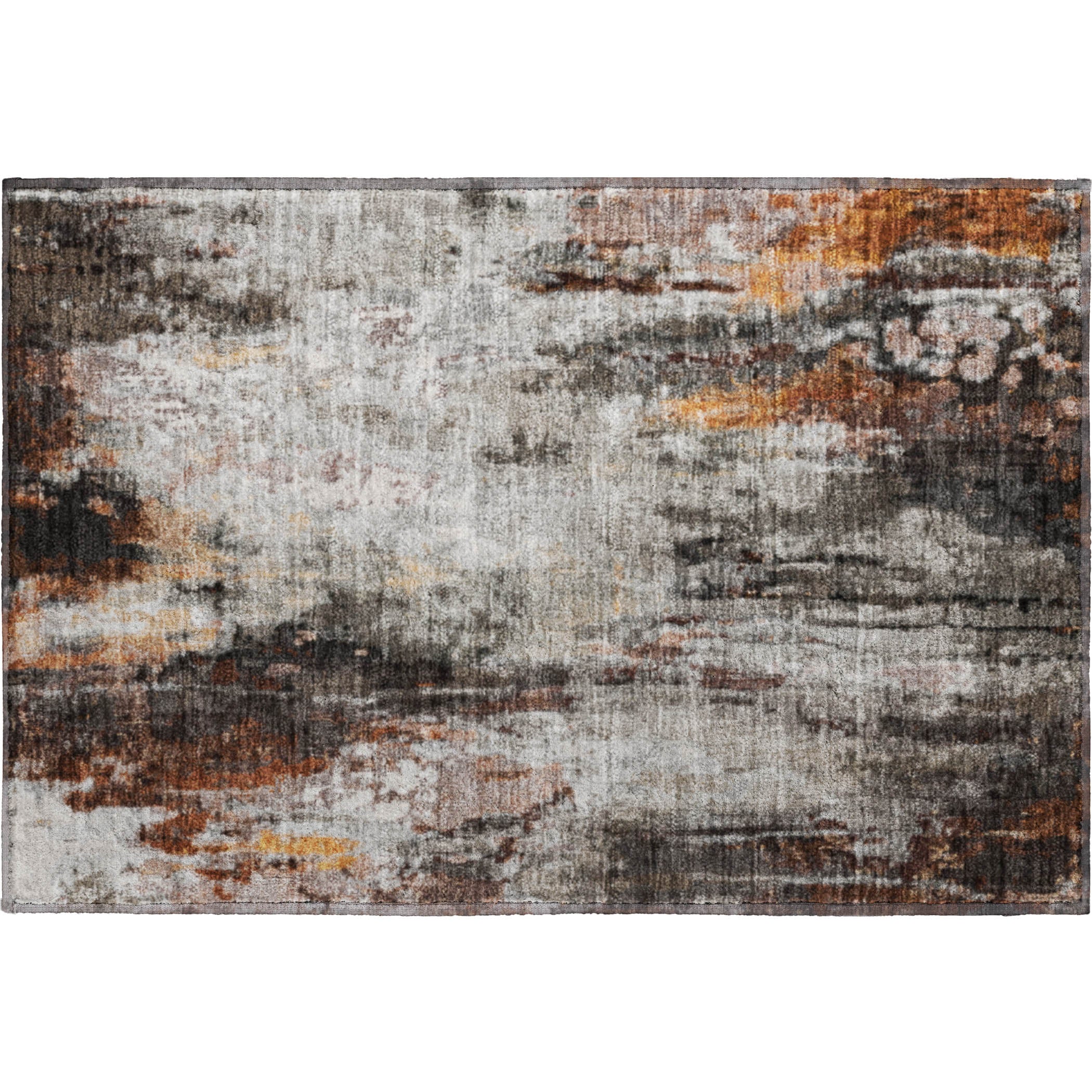 Luang Prabang Machine Washable Transitional Gray Rug 1'8" x 2'6" #shape_Rectangle