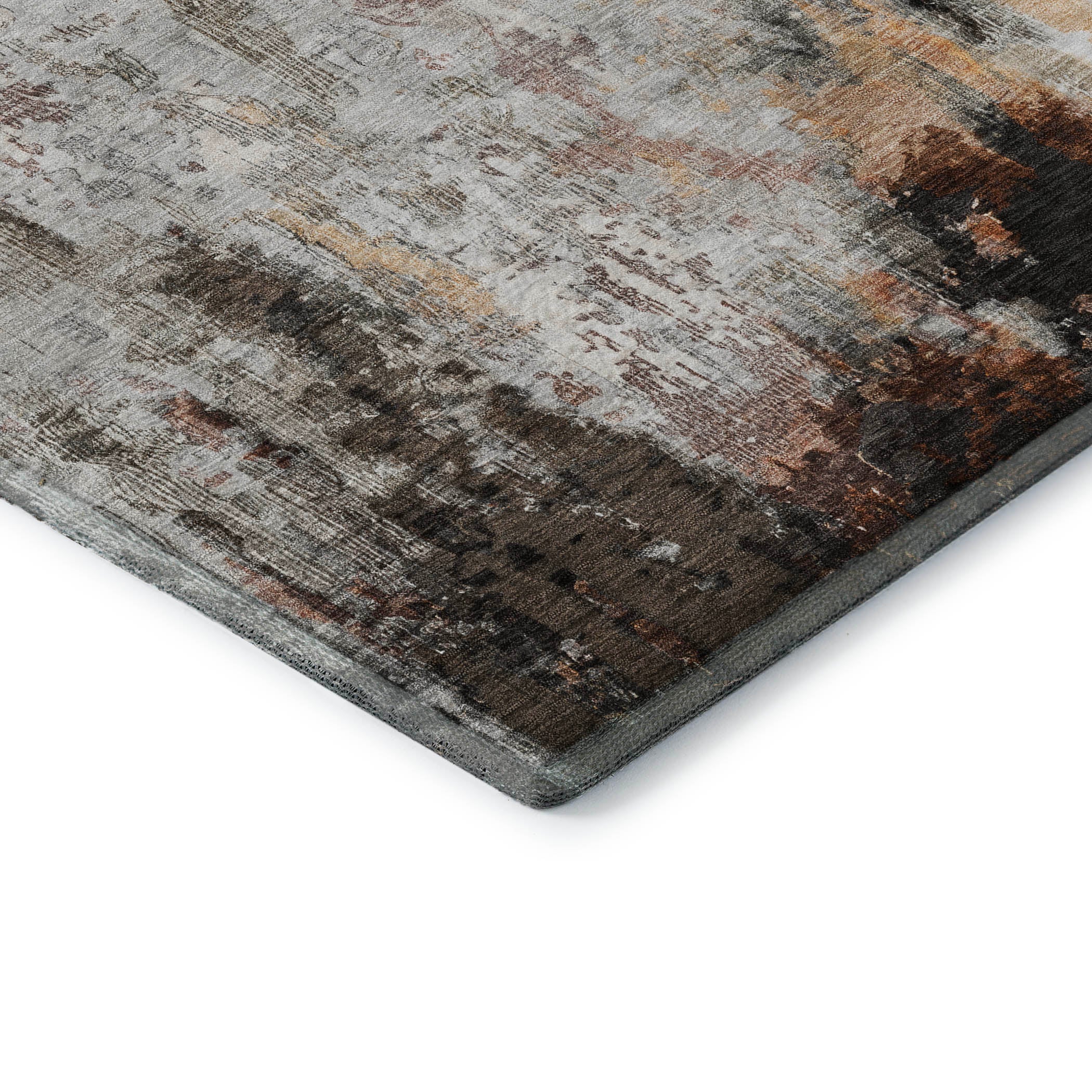 Luang Prabang Machine Washable Transitional Gray Rug 1'8" x 2'6" #shape_Rectangle
